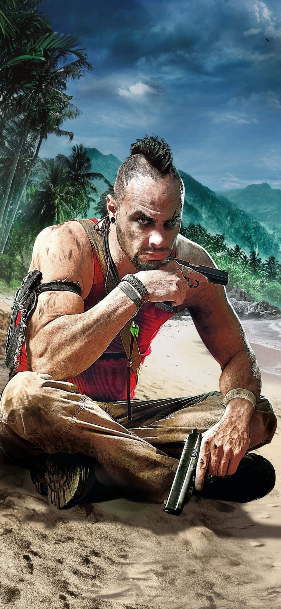 iPhone X Far Cry 3 Vaas Montenegro Kum Arka Planı Duvar Kağıdı