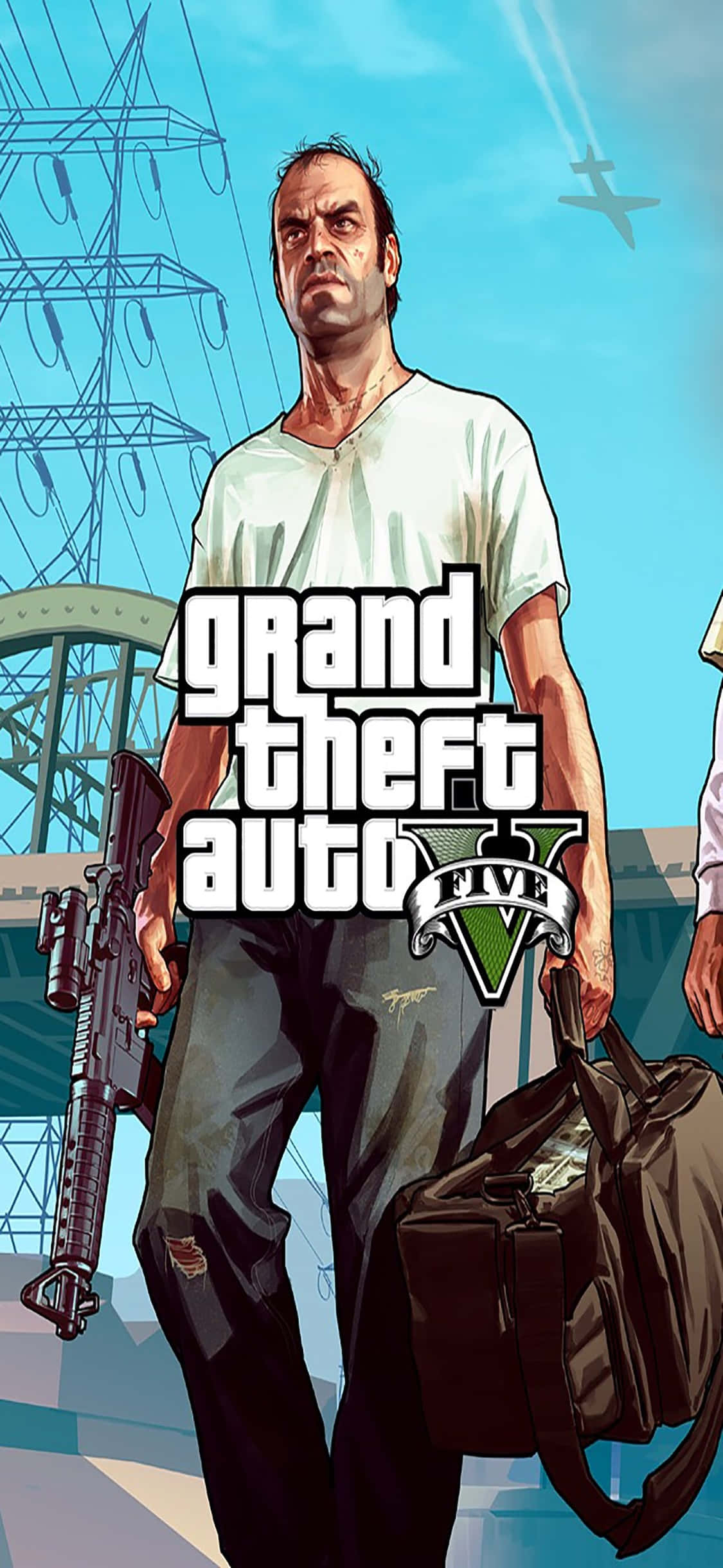 iPhone X Grand Theft Auto V Arka Planı Trevor ve Çanta Duvar Kağıdı
