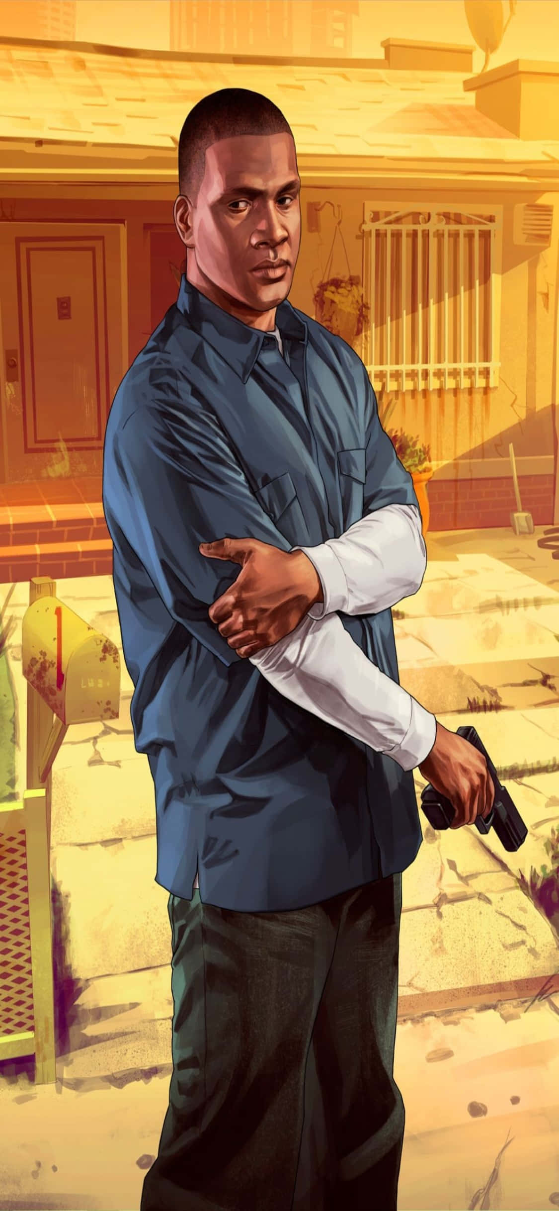 iPhone X Grand Theft Auto V Arka Plan Frank Kollu Duvar Kağıdı