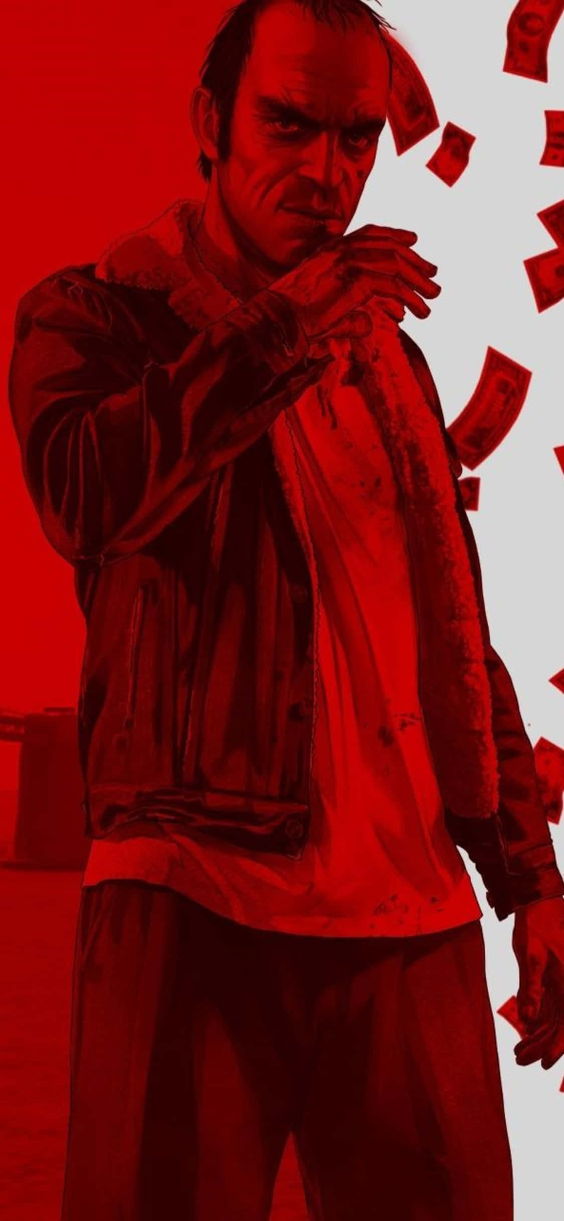 iPhone X Grand Theft Auto V Arka Plan Kırmızı Trevor Duvar Kağıdı