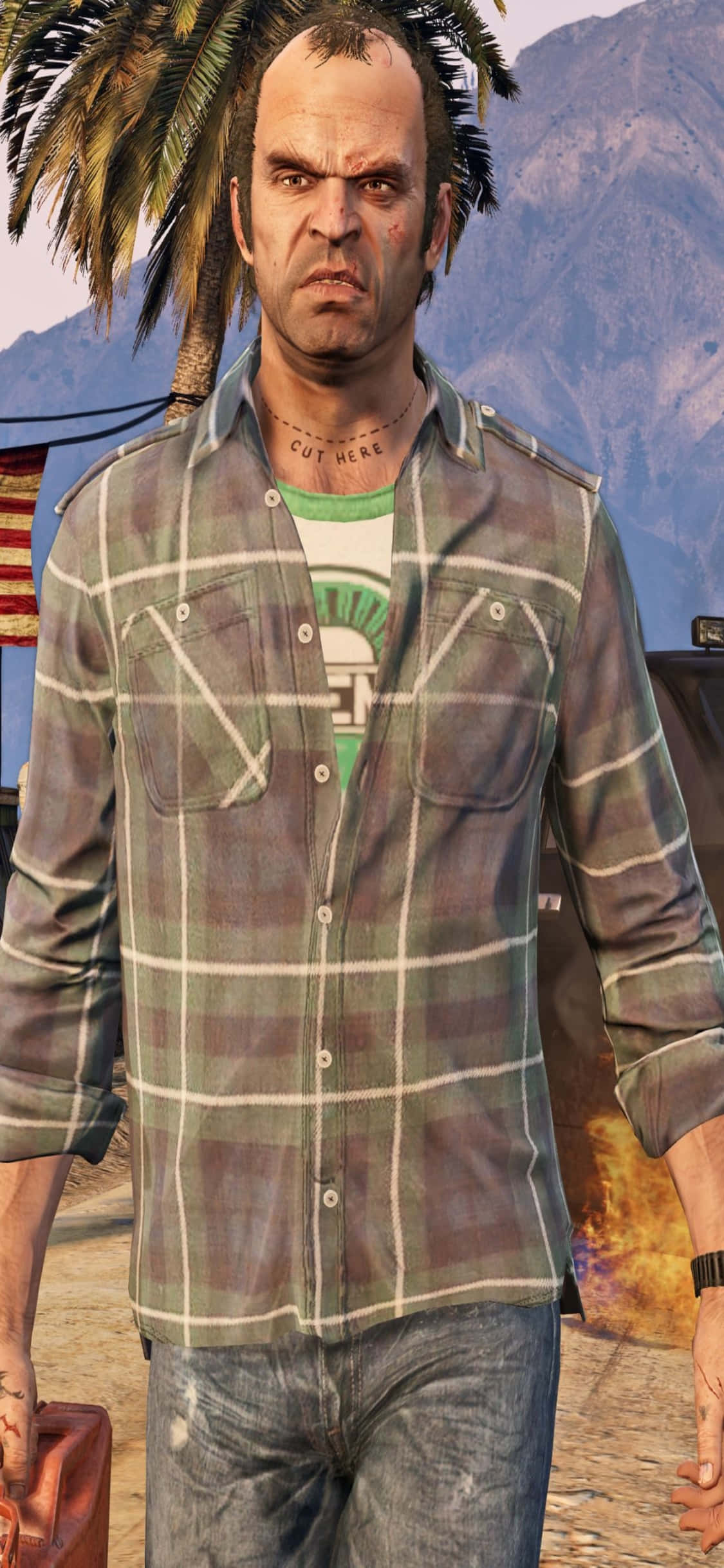 iPhone X Grand Theft Auto V Arka Plan Trevor Polo'da Duvar Kağıdı