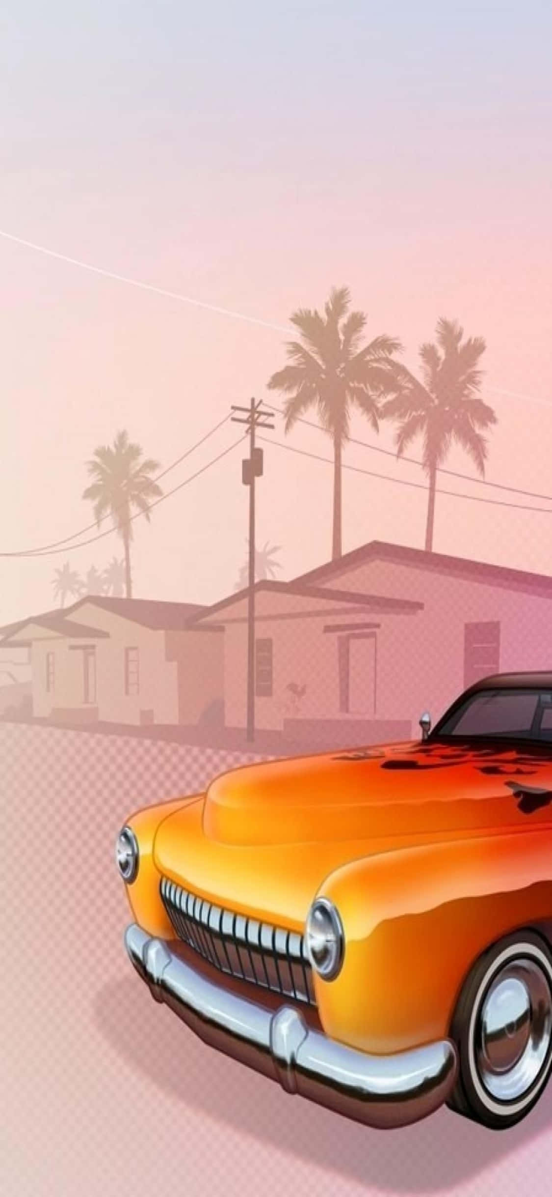 iPhone X Grand Theft Auto V Arka Planı ve Araba Duvar Kağıdı