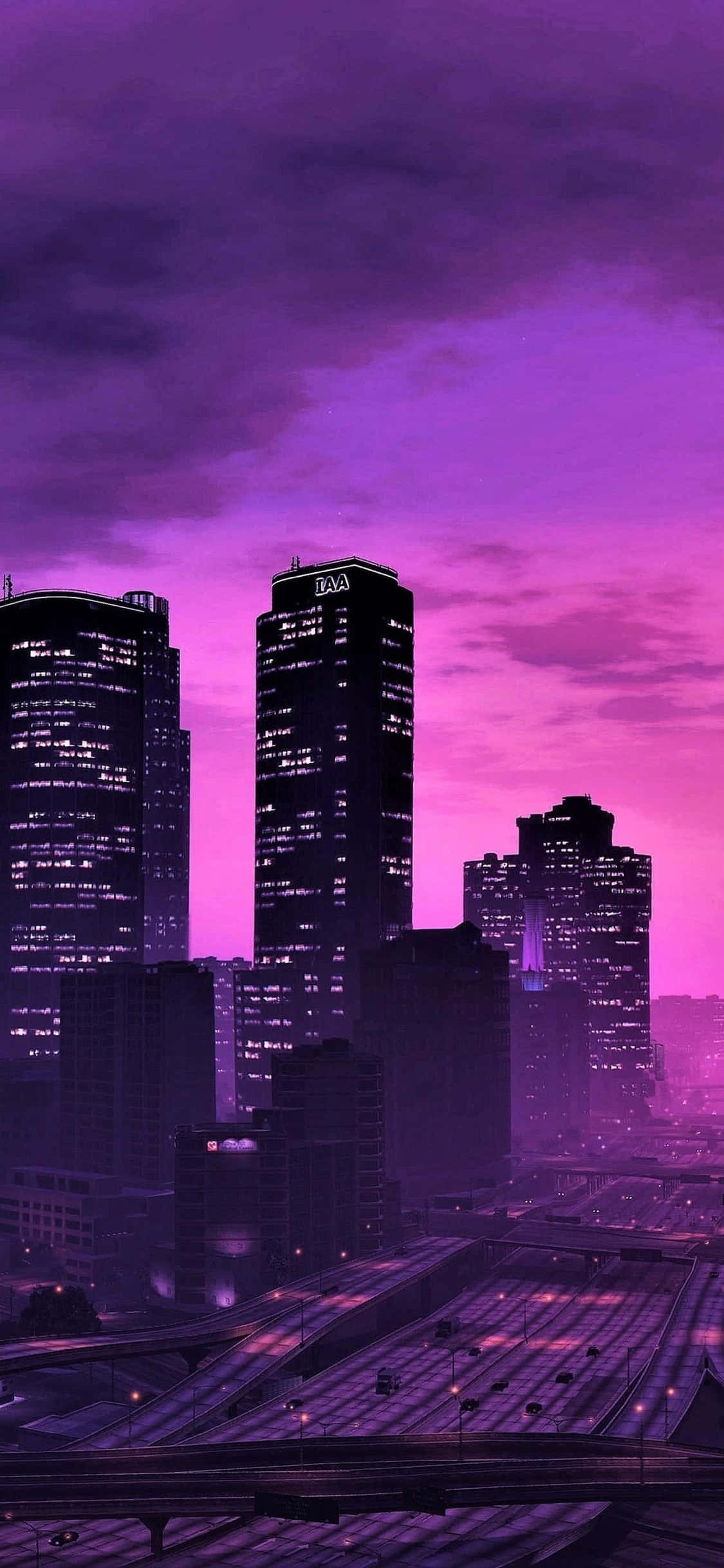 iPhone X Grand Theft Auto V Arkaplanı ve Gece Şehri Duvar Kağıdı