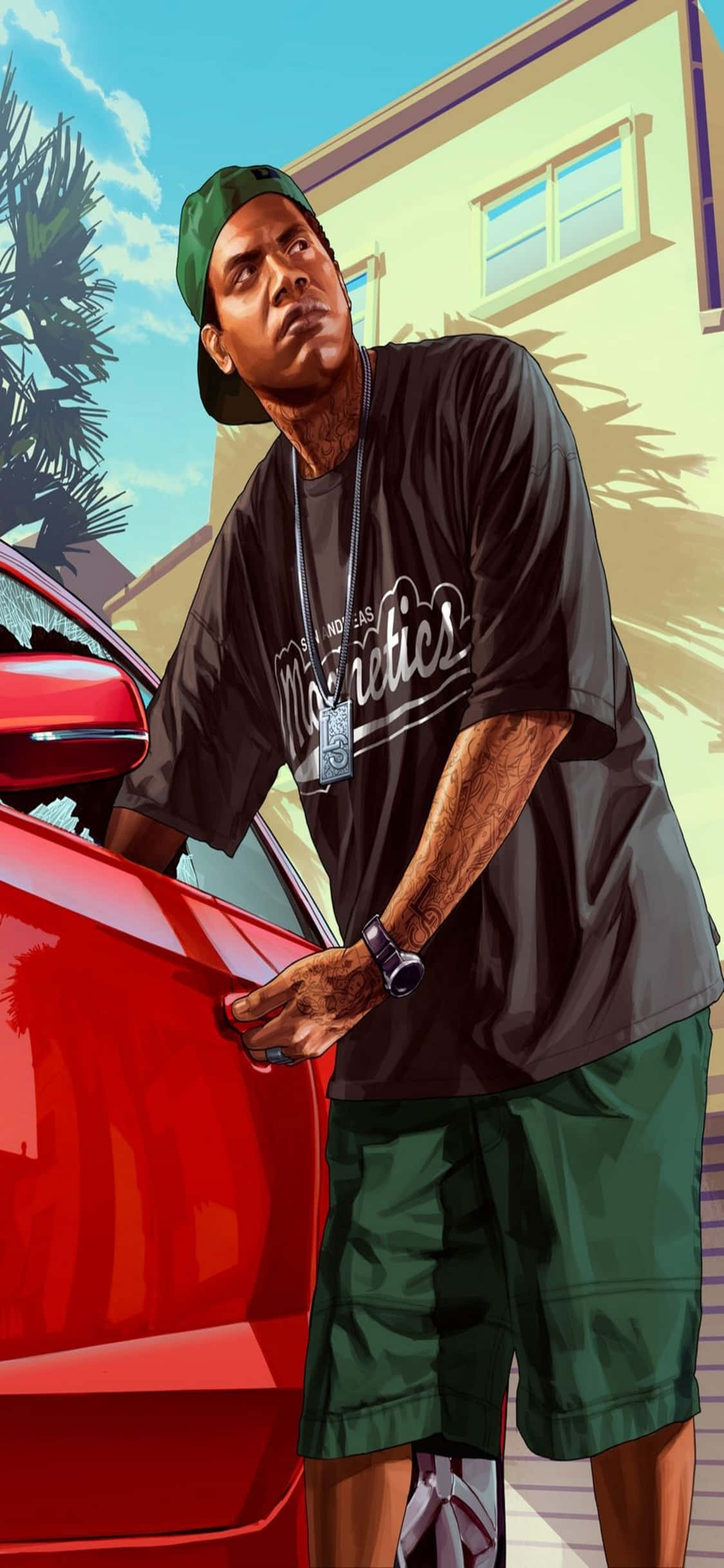 iPhone X Grand Theft Auto V Arka Planı ve Lamar Davis Duvar Kağıdı