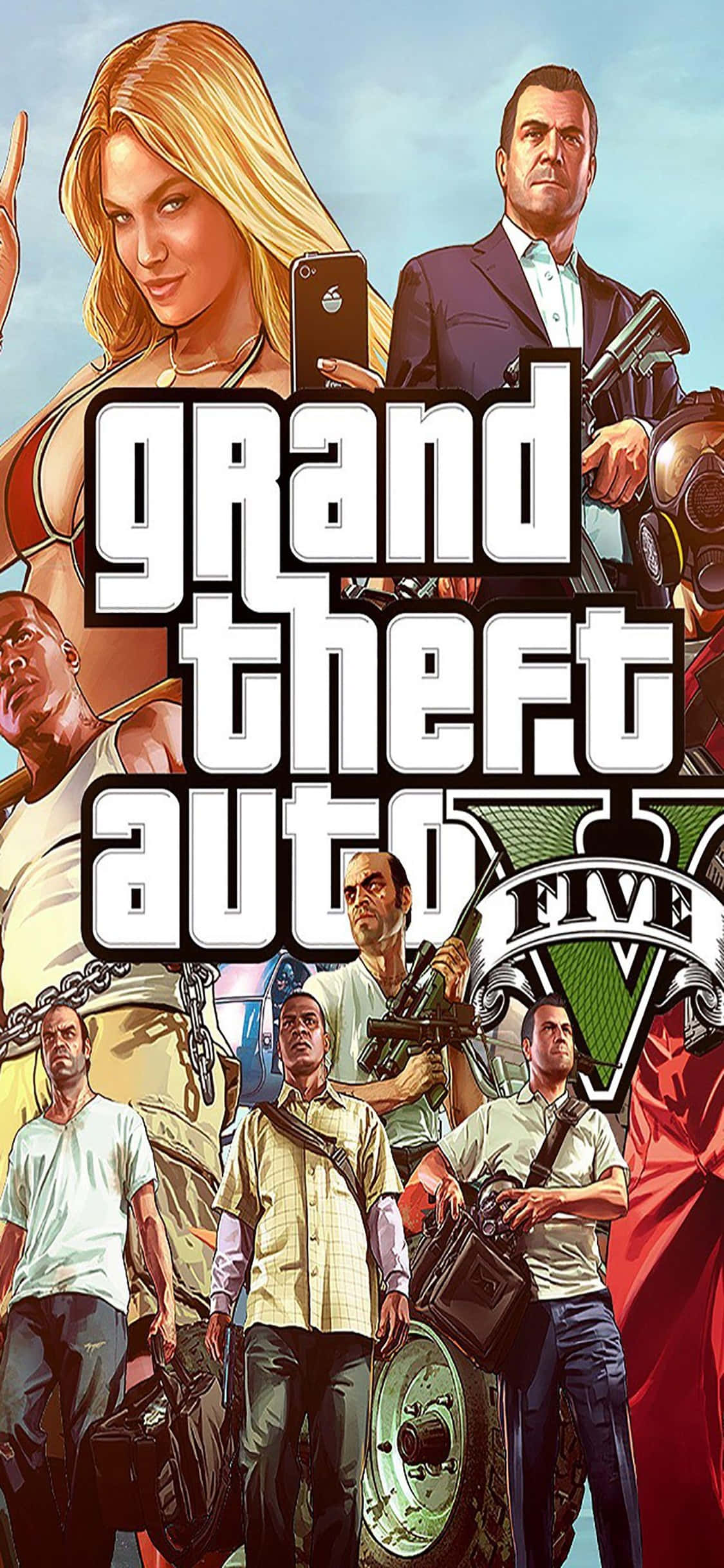 iPhone X Grand Theft Auto V Arkaplanı Oyun Karakteri Duvar Kağıdı