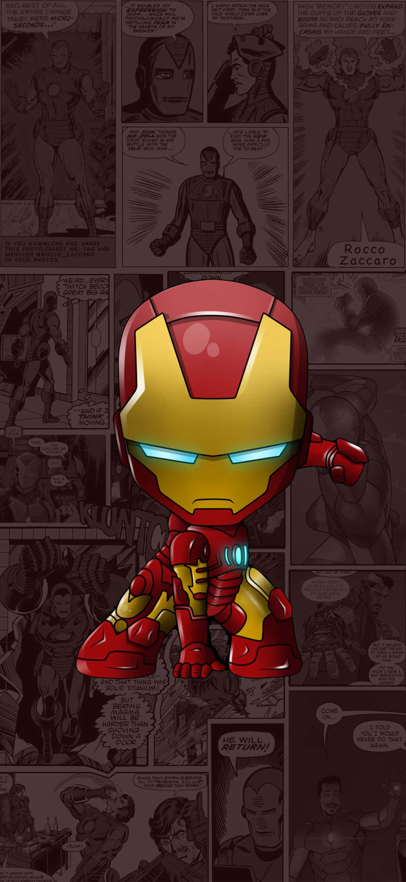 iPhone X için Mini Iron Man Duvar Kağıdı