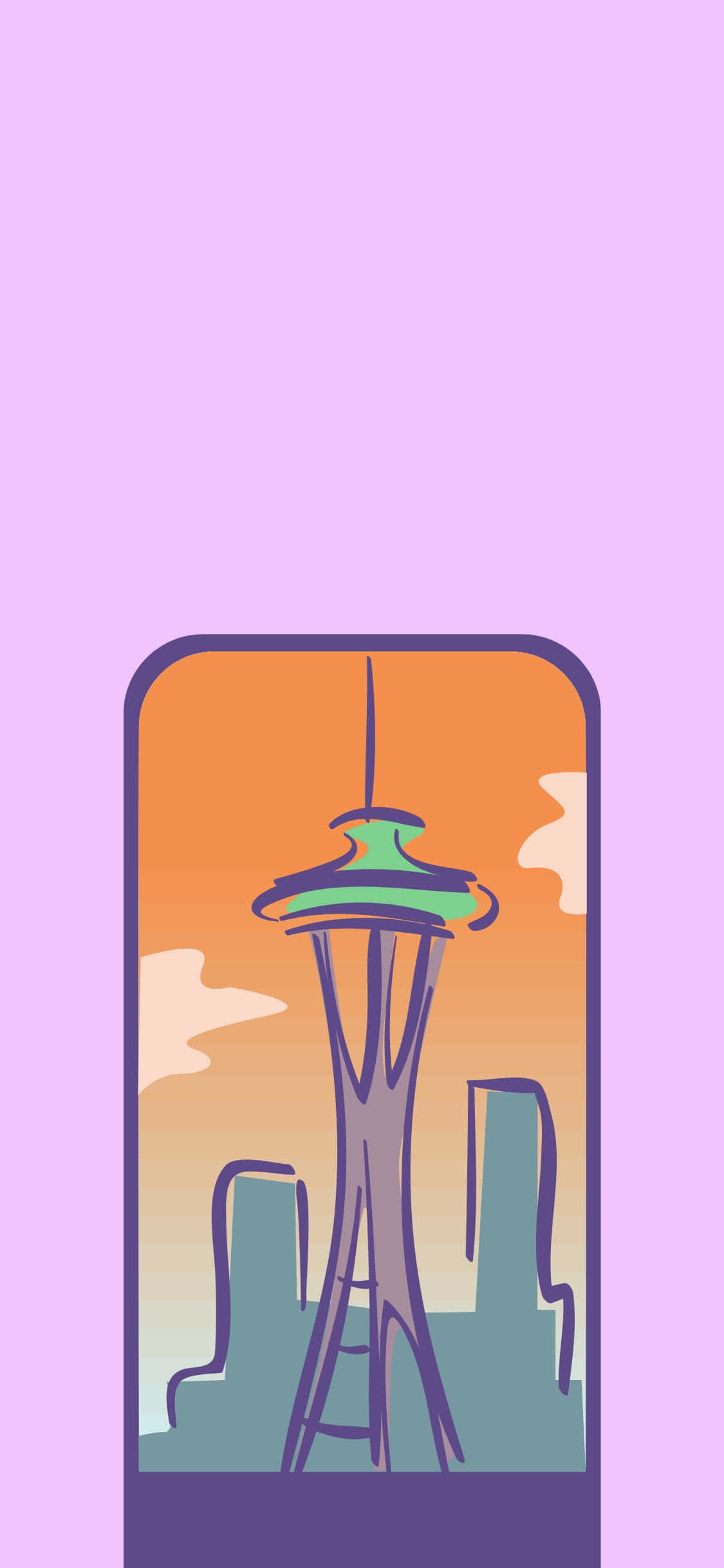 iPhone X ile Seattle'ın güzel manzarasının keyfini çıkarın Duvar Kağıdı