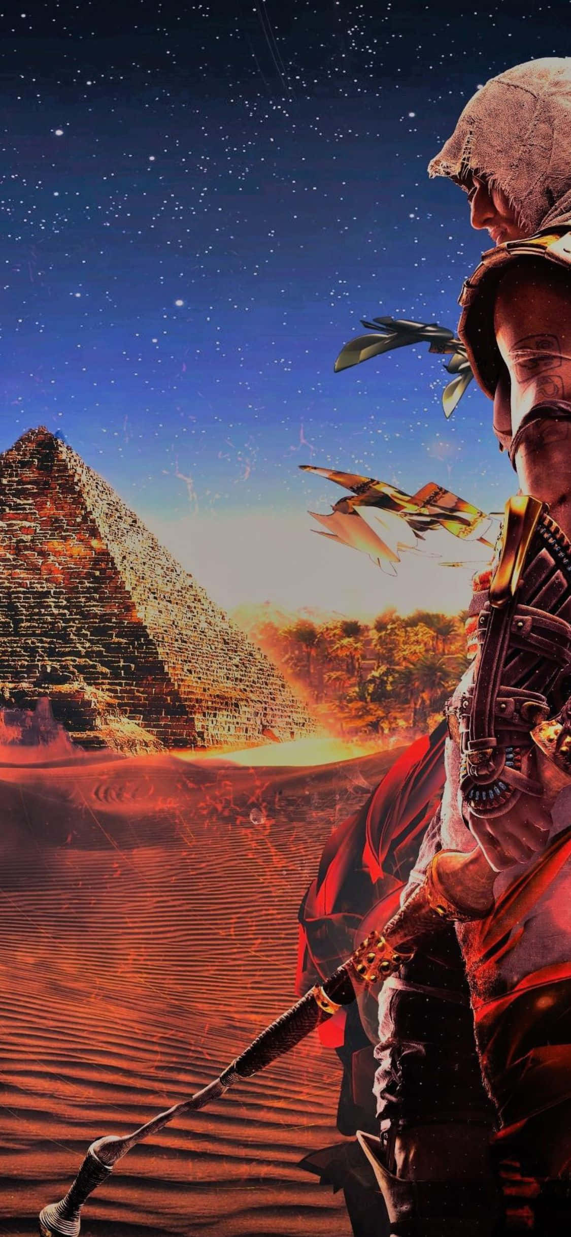 iPhone X'inizde Assassin's Creed Origins Oynamaya Hazır Olun Duvar Kağıdı