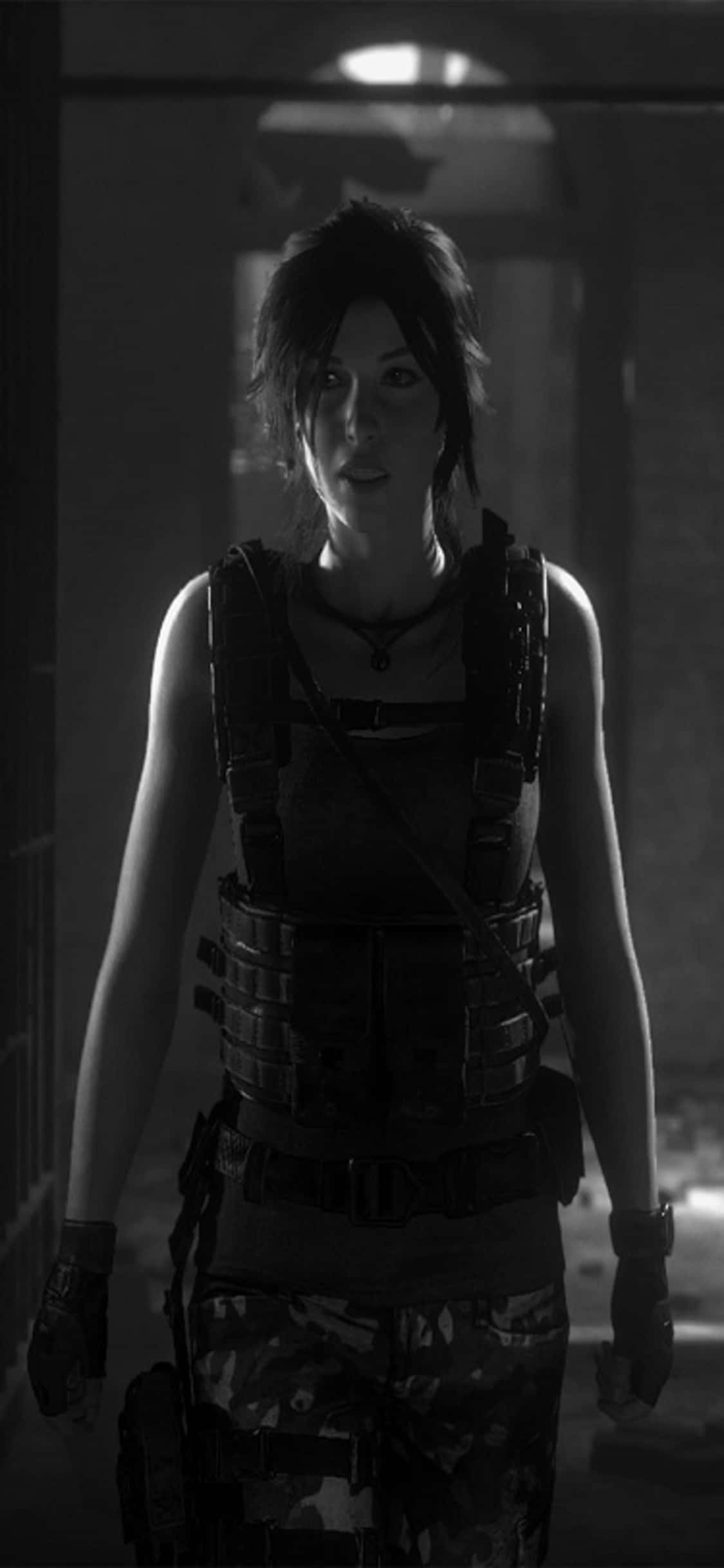 iPhone X'inizde Shadow Of The Tomb Raider'ın adrenalin dolu anlarını yaşayın. Duvar Kağıdı