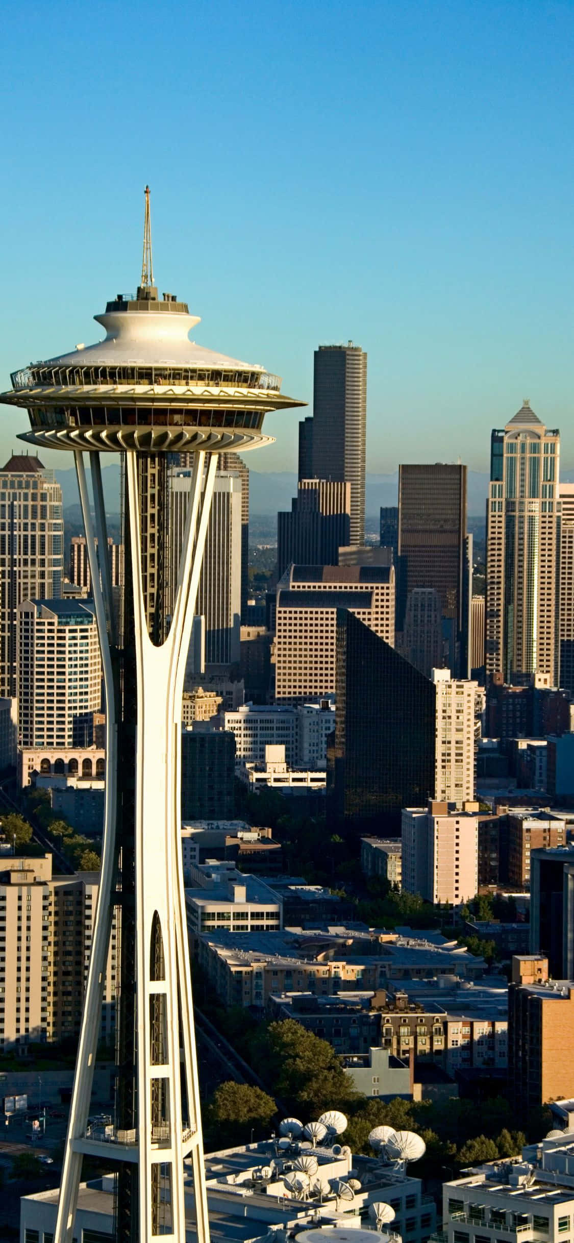 iPhone X'inizden Seattle silüetinin keyfini çıkarın Duvar Kağıdı