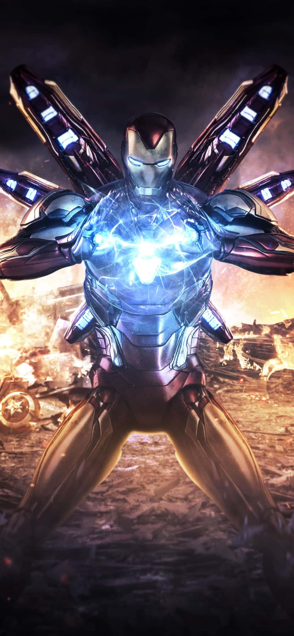 iPhone X Iron Man Arka Planı Endgame Zırhı Duvar Kağıdı