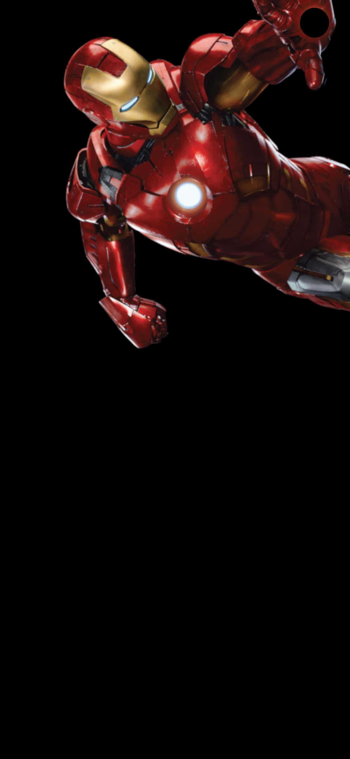 iPhone X Iron Man Arka Planı Siyah Fon Üzerinde Uçan Duvar Kağıdı