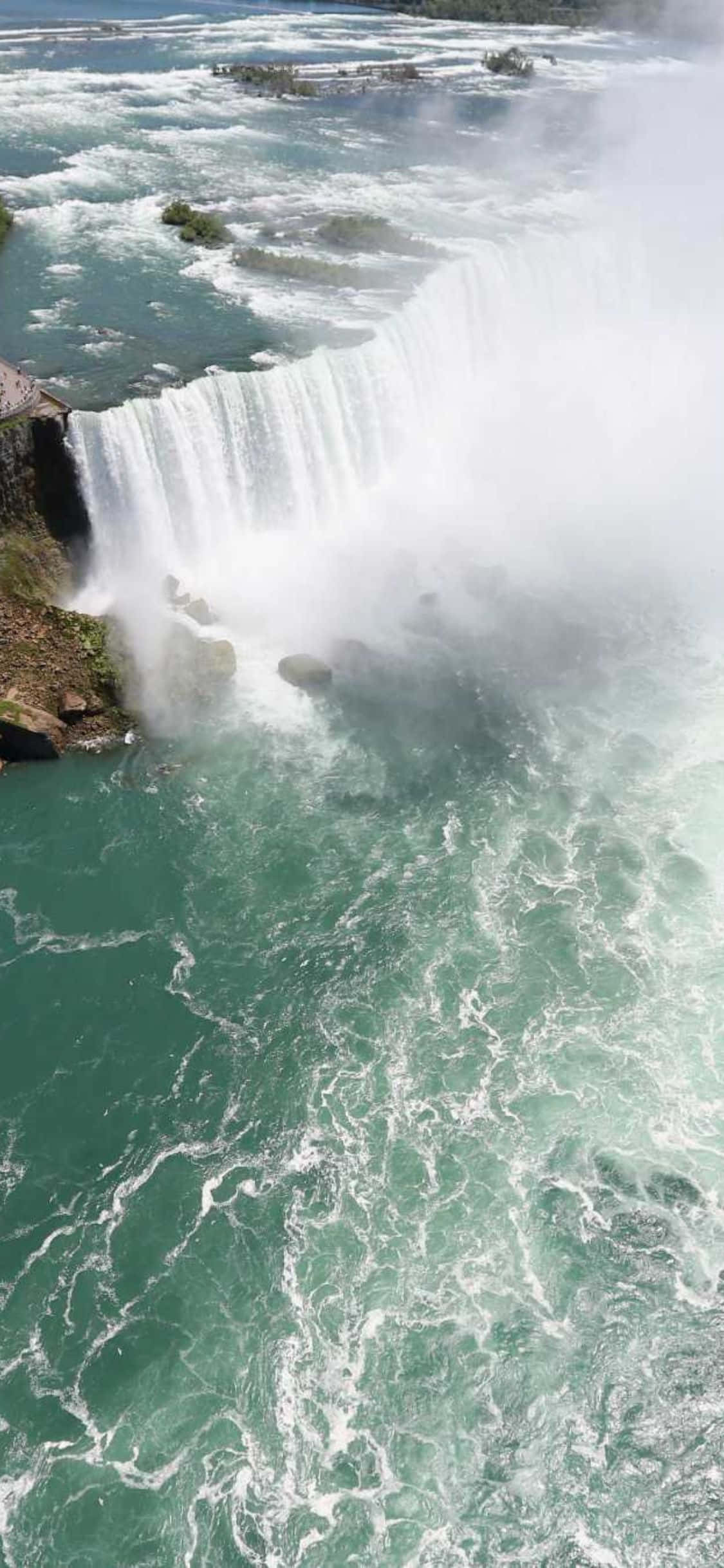 iPhone X Kayalık Niagara Şelaleleri Arka Planı Duvar Kağıdı