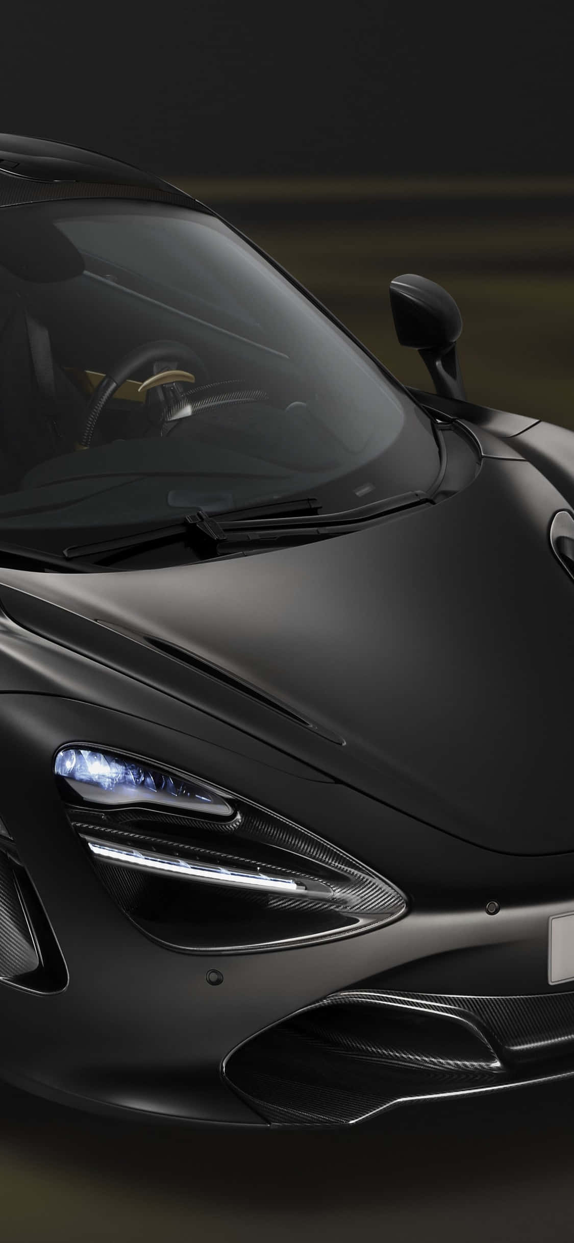 iPhone X McLaren 720s Siyah Arkaplan Duvar Kağıdı