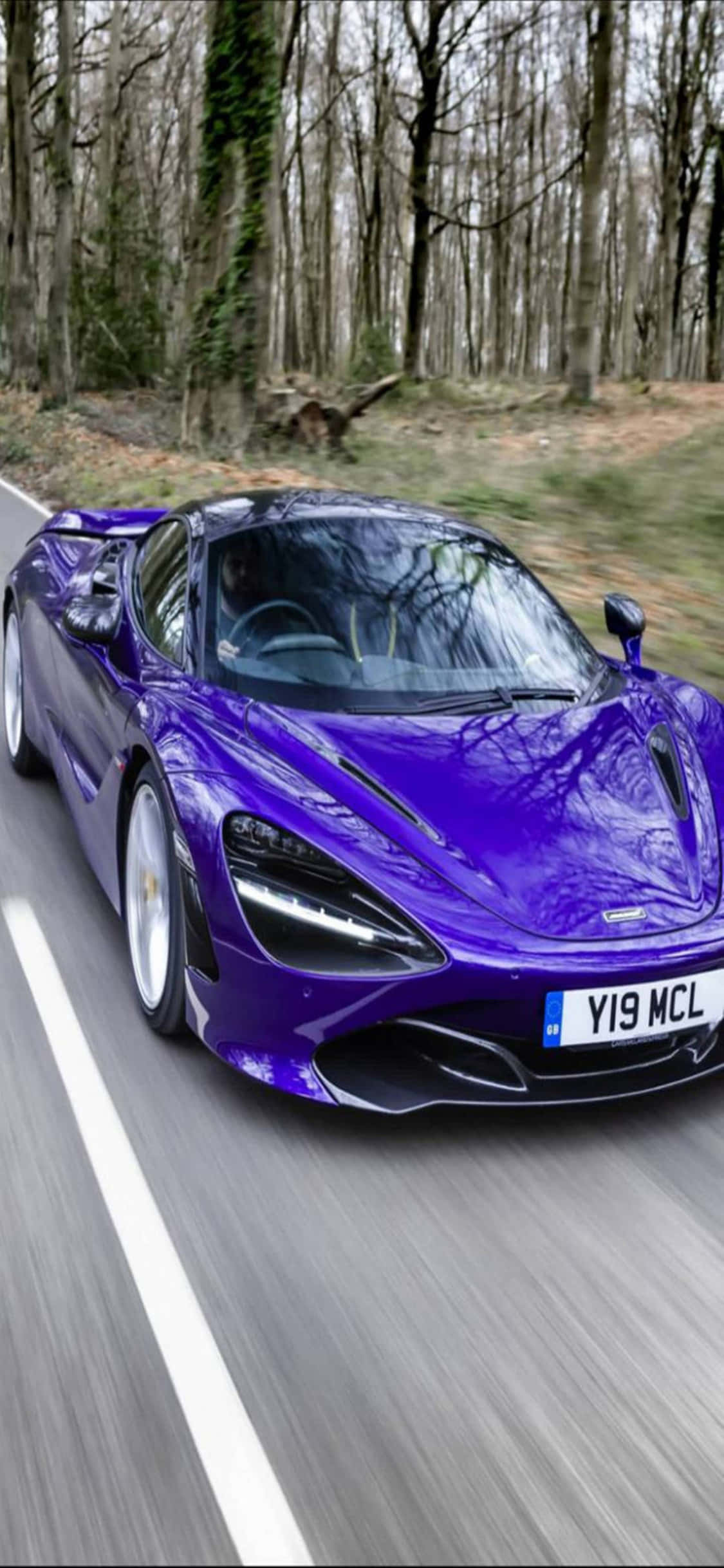 iPhone X McLaren 720s Lantana Mor Arka Plan Duvar Kağıdı