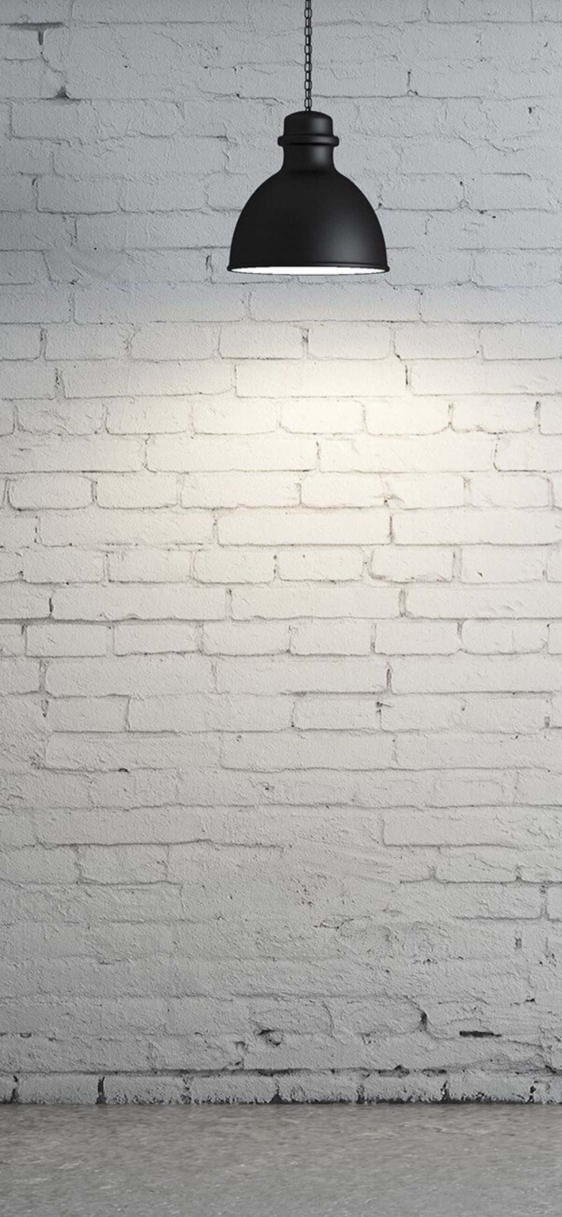 iPhone X Minimal Beyaz Tuğla Duvar Duvar Kağıdı