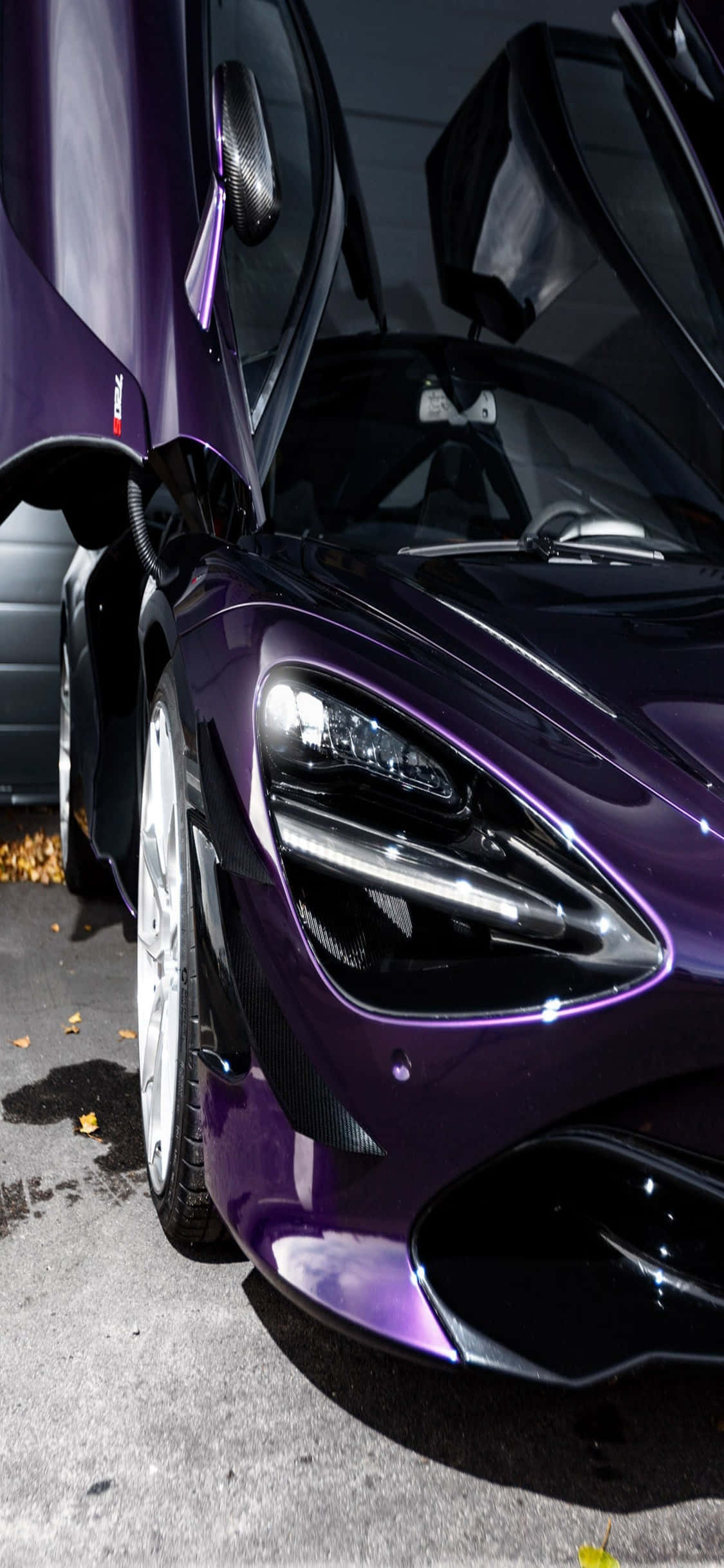 iPhone X McLaren 720s Mor Kapı Arkaplanı Duvar Kağıdı