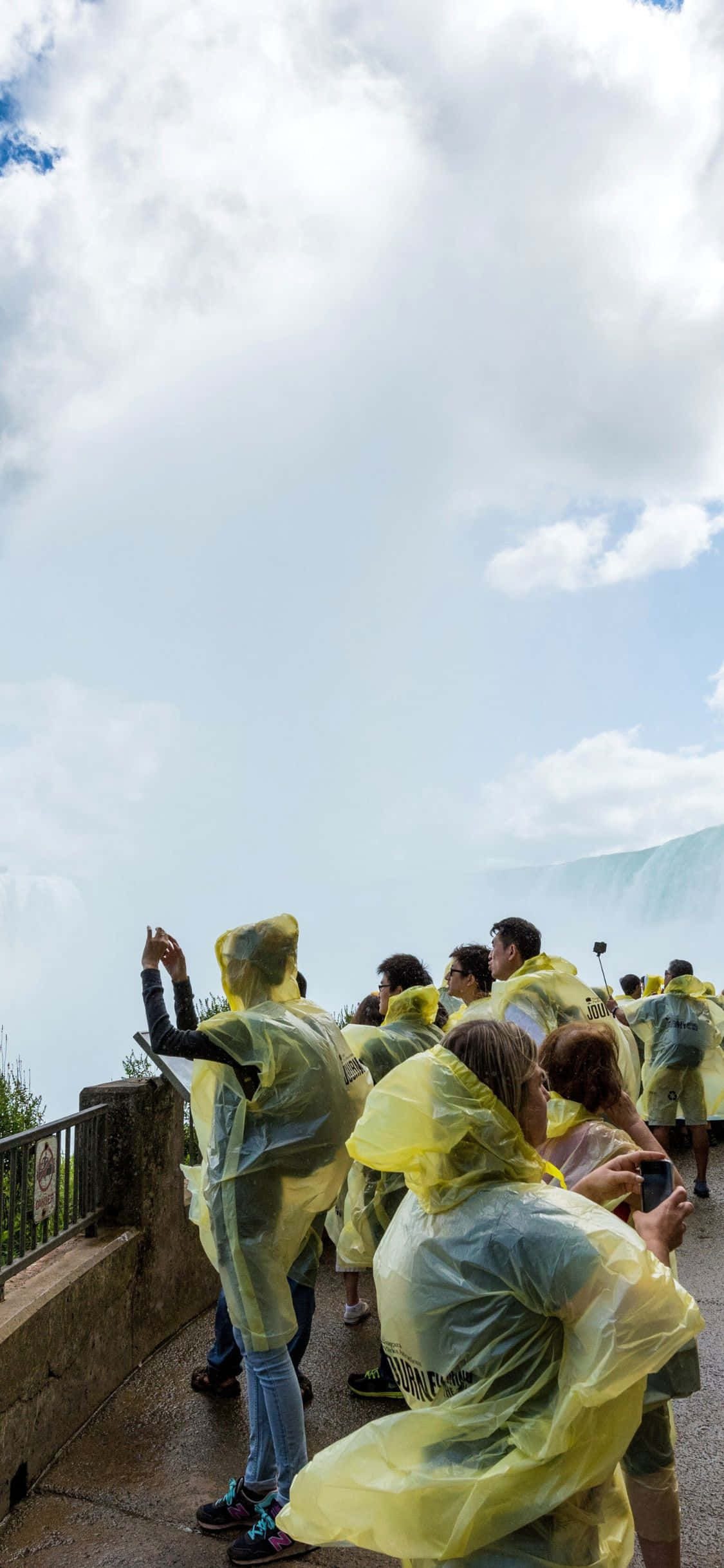 iPhone X Niagara Şelalesi Turist Arkaplan Duvar Kağıdı