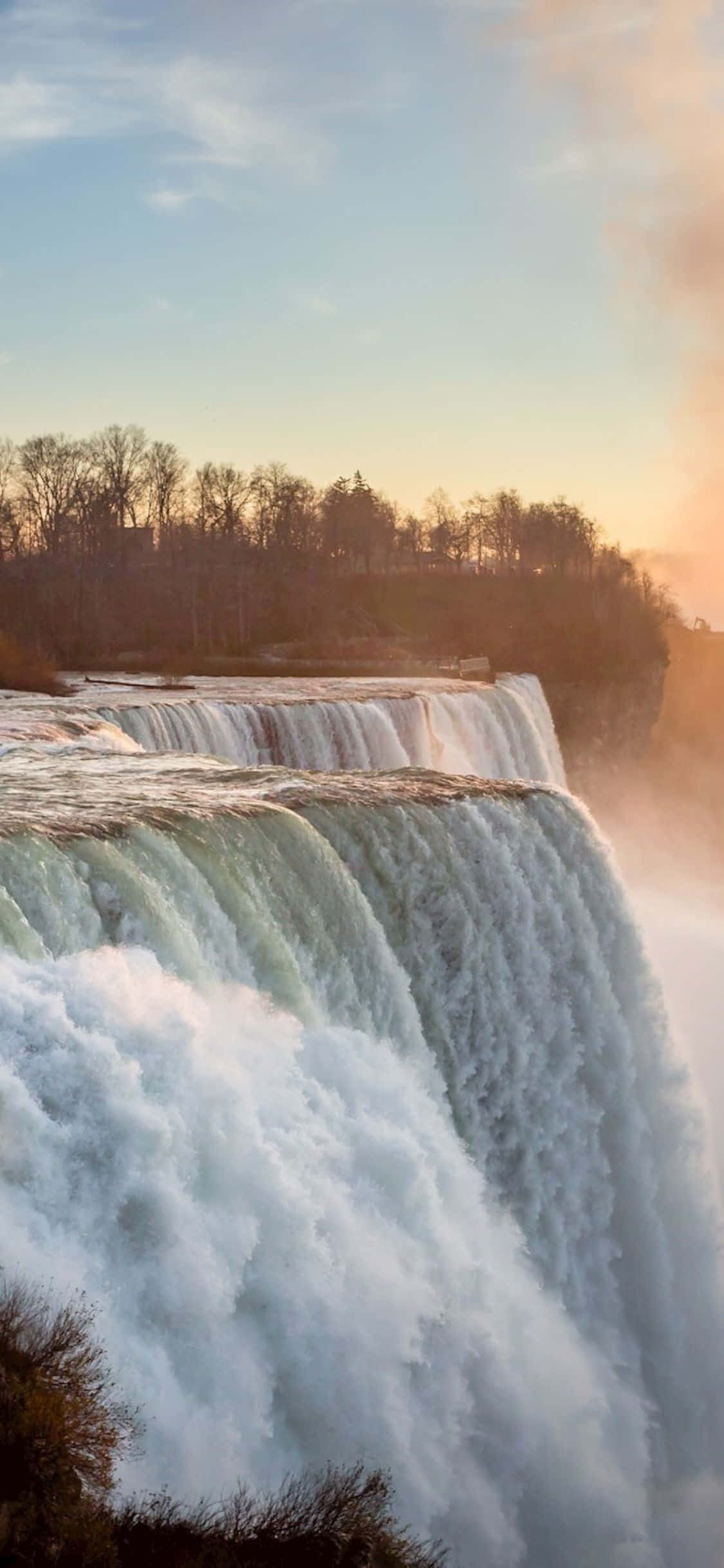 iPhone X Niagara Şelaleleri Turistik Yerler Arka Planı Duvar Kağıdı