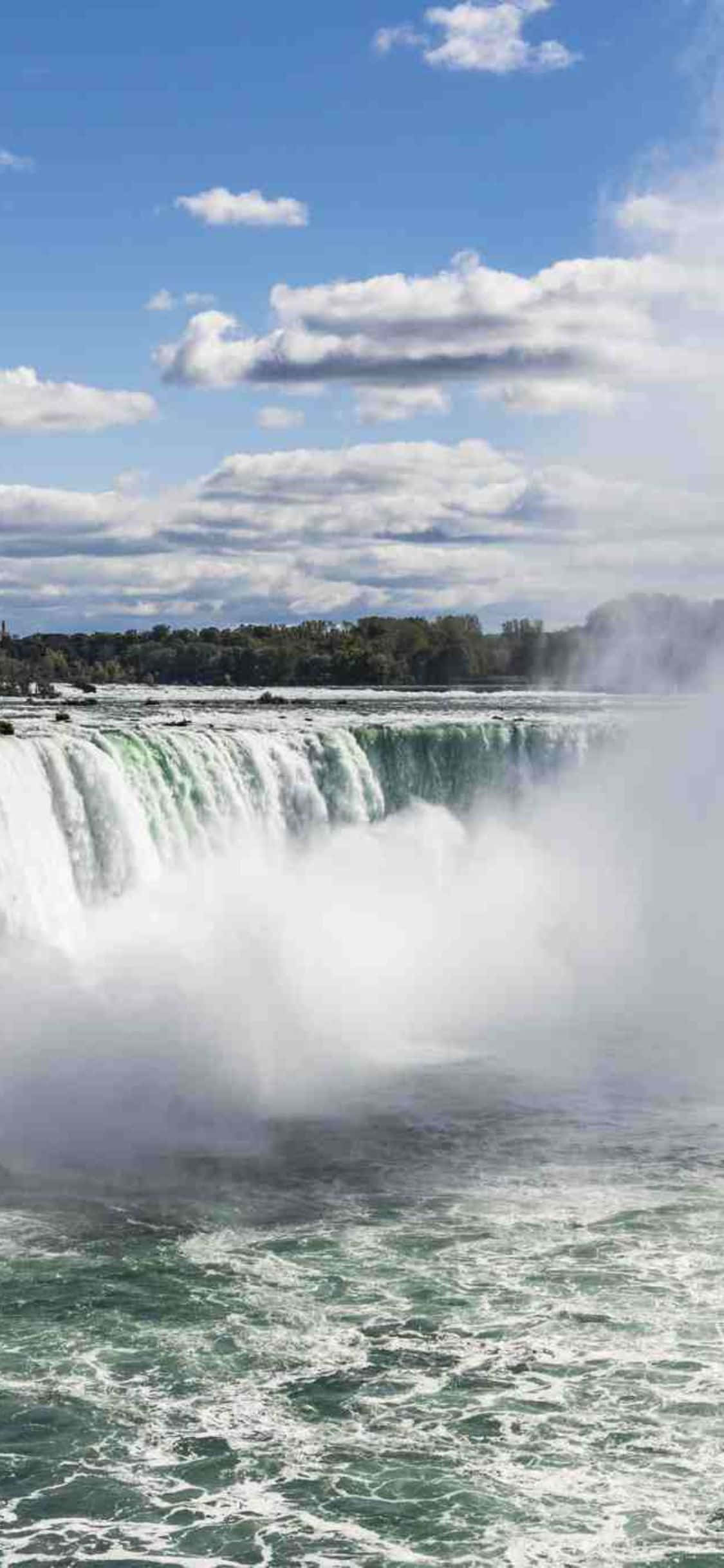 iPhone X Niagara Şelalesi Sisi Arkaplanı Duvar Kağıdı
