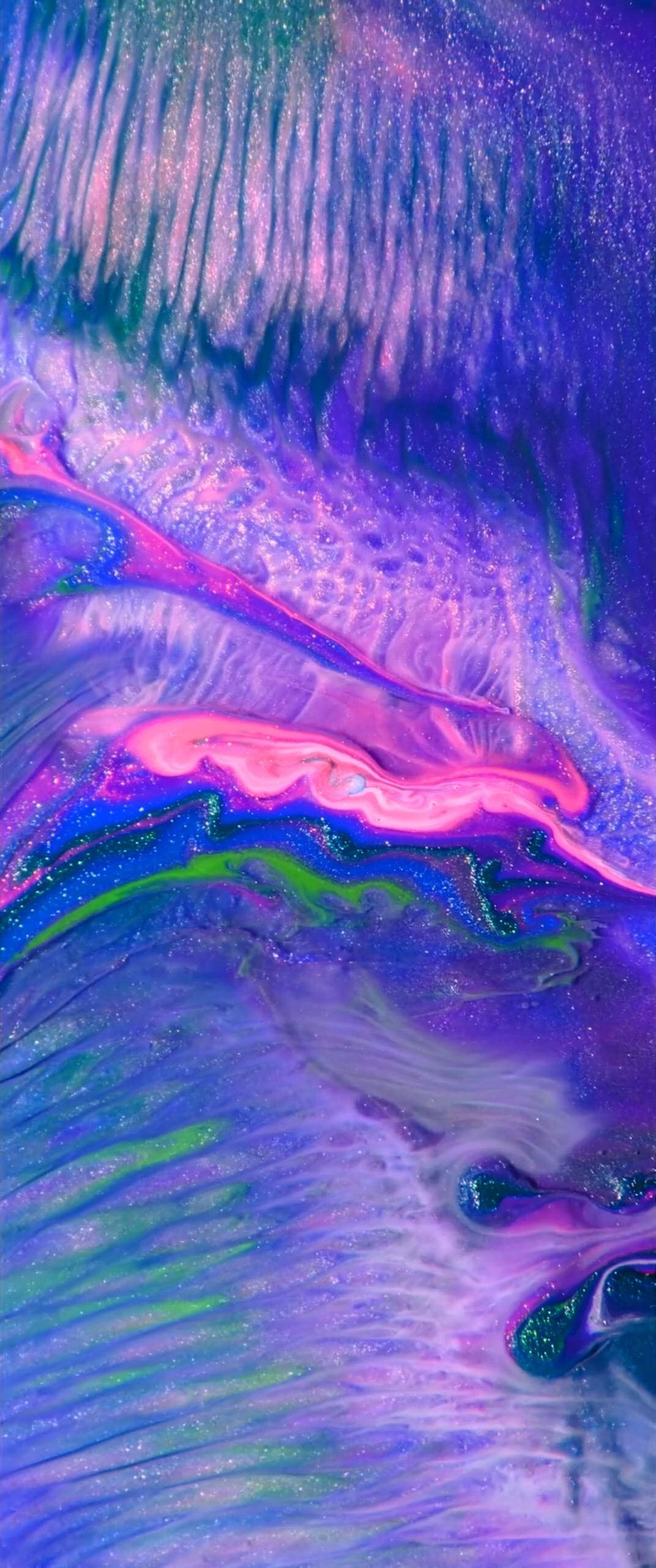 iPhone X Orijinal Mor Dalgalar Duvar Kağıdı