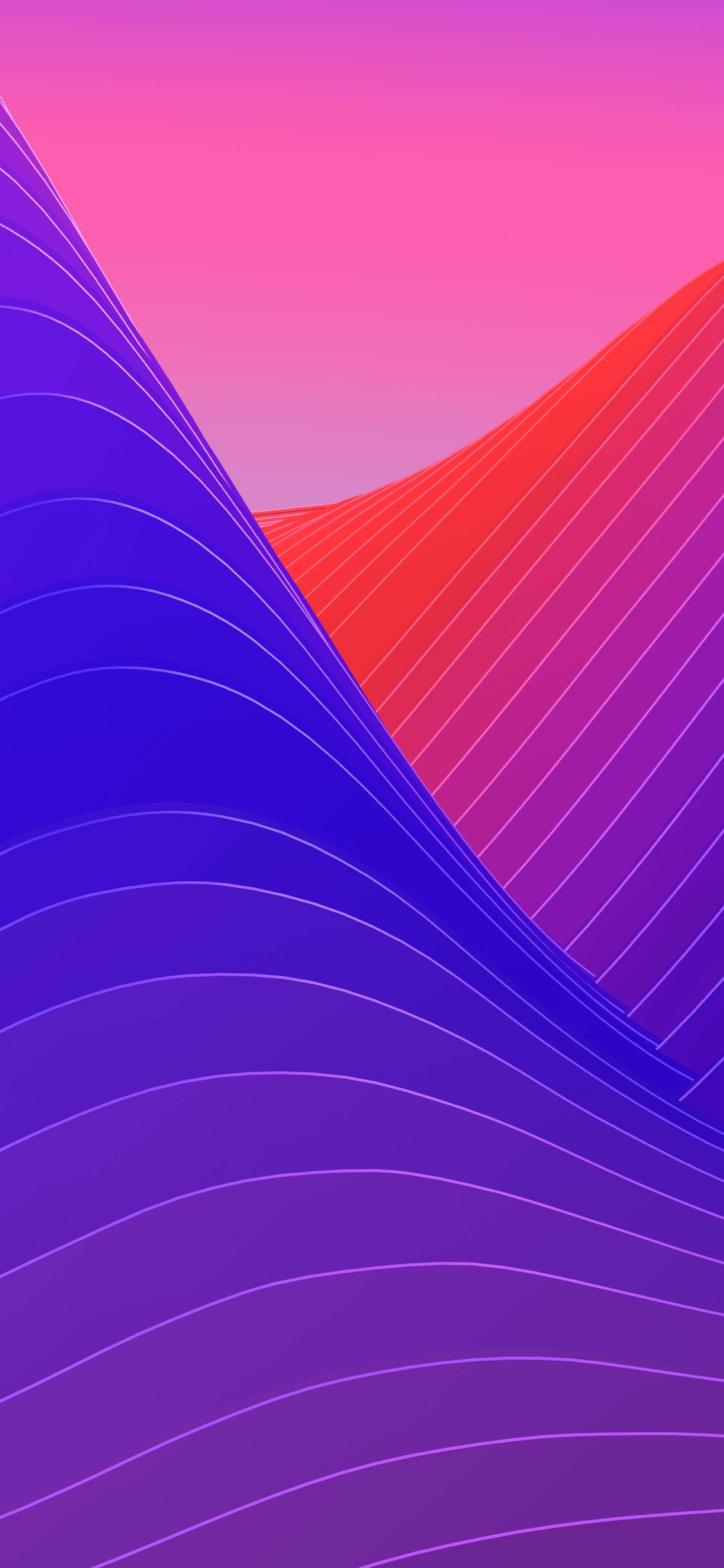 iPhone X Orijinal Soyut Dalgalar Duvar Kağıdı