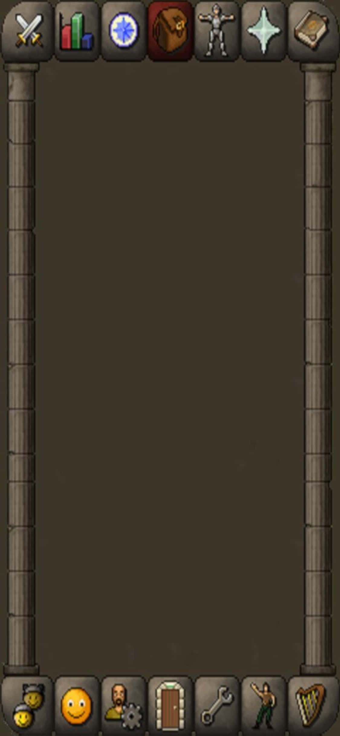 iPhone X Runescape Oldschool Envanter Arka Planı Duvar Kağıdı