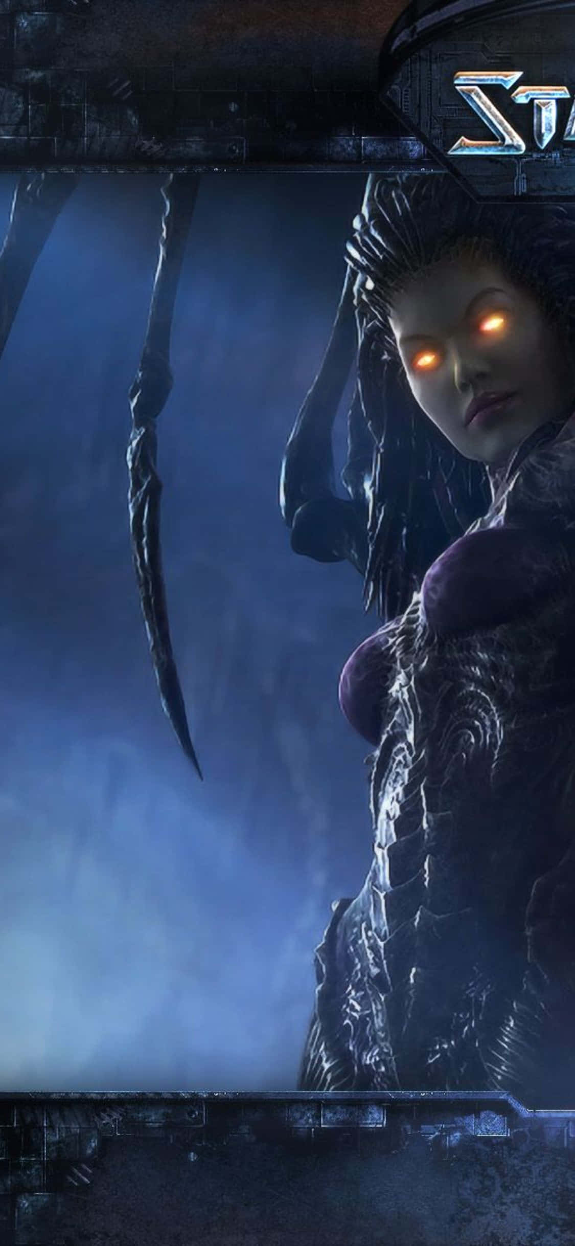 iPhone X Starcraft Ii Arka Planı Sarı Gözler Duvar Kağıdı