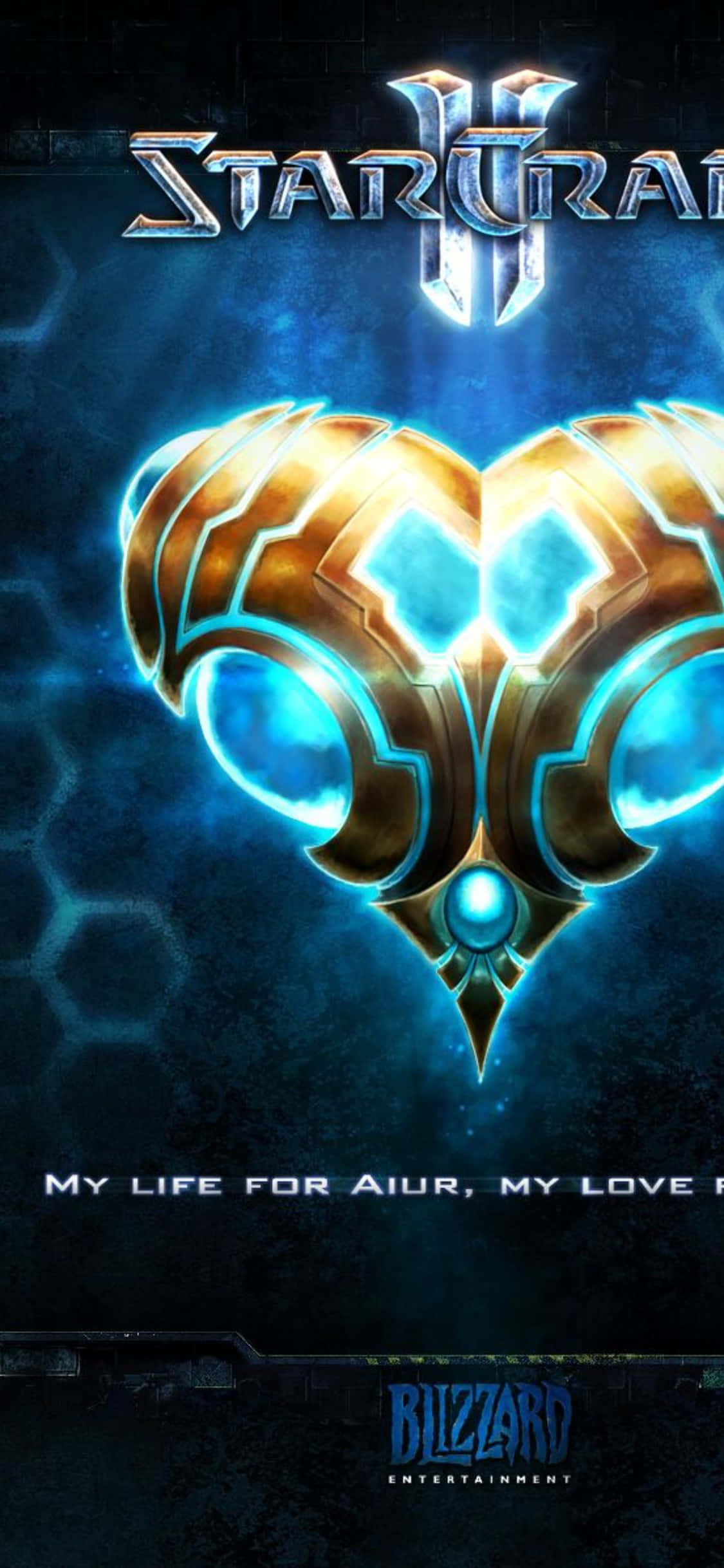 iPhone X StarCraft II Arkaplan Mavi Çekirdek Duvar Kağıdı