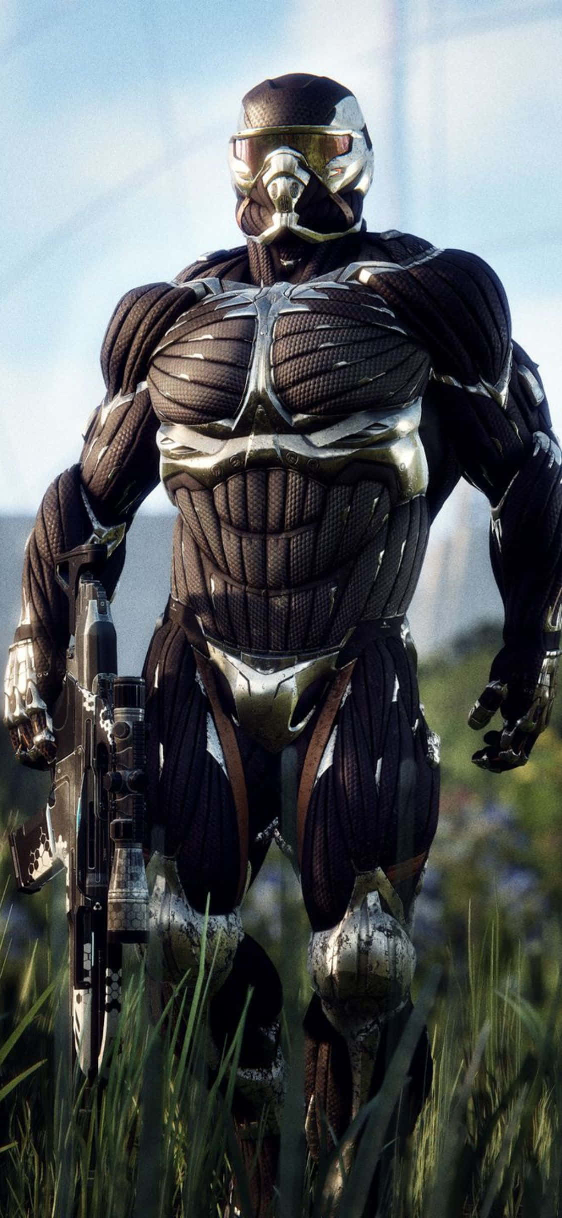 iPhone X'te Crysis 3'ün geleceğe dönük oyun deneyimiyle siber-gerçekçi dünyaya dalın. Duvar Kağıdı