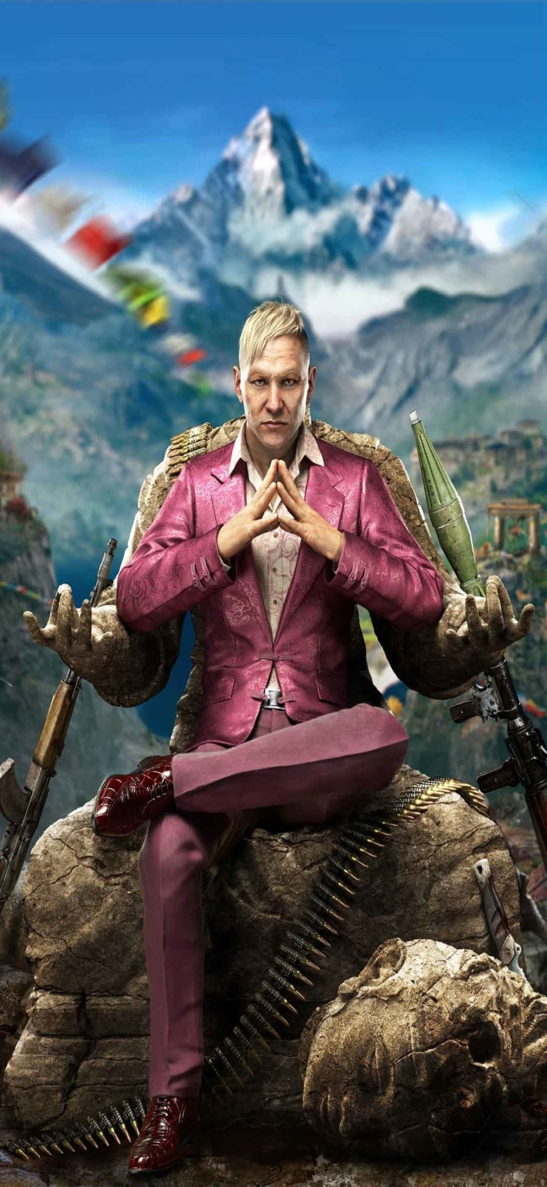iPhone X'te Far Cry 3'ün açık dünyasının manzaralı görünümü Duvar Kağıdı