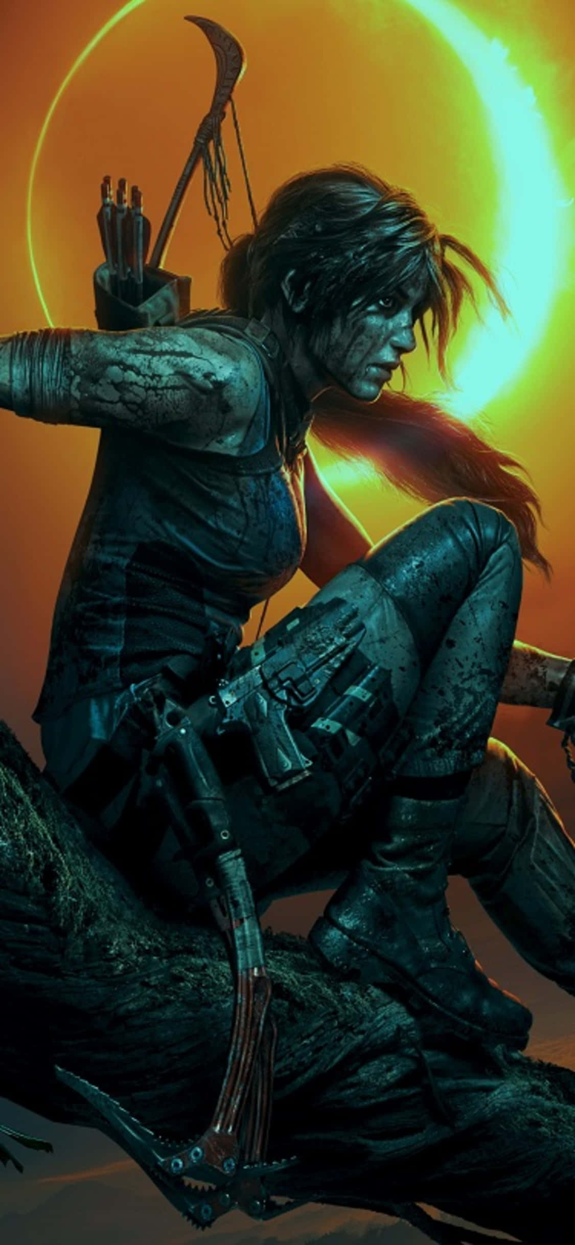 iPhone X'te Shadow of the Tomb Raider'ın Katakomlarını Keşfedin Duvar Kağıdı
