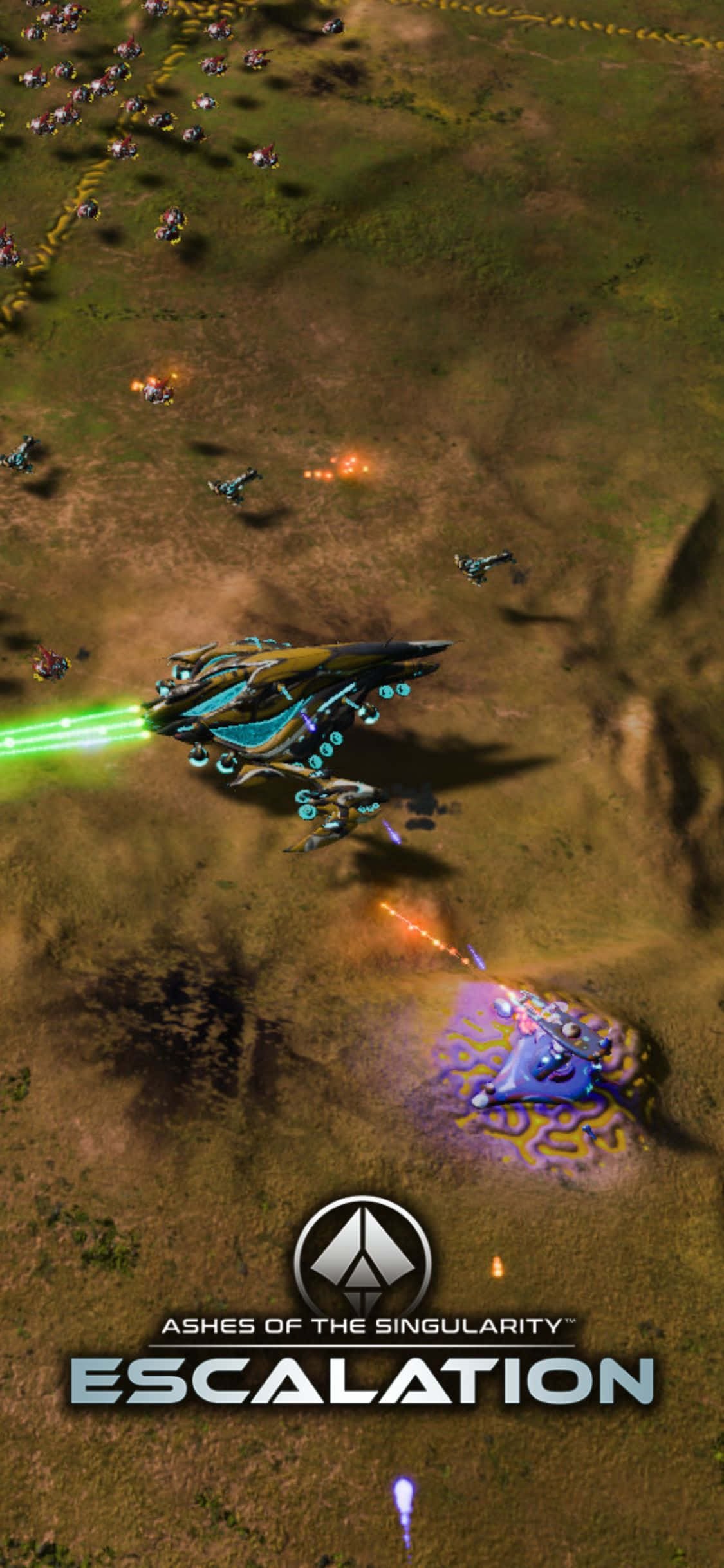 iPhone X'te Yoğun Bilim Kurgu Strateji Oyunu Ashes Of The Singularity Escalation'a Dalın Duvar Kağıdı