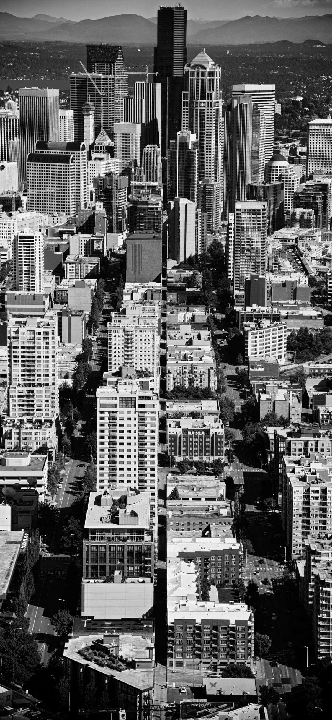 iPhone X'ten Seattle'ın güzel bir manzarası Duvar Kağıdı