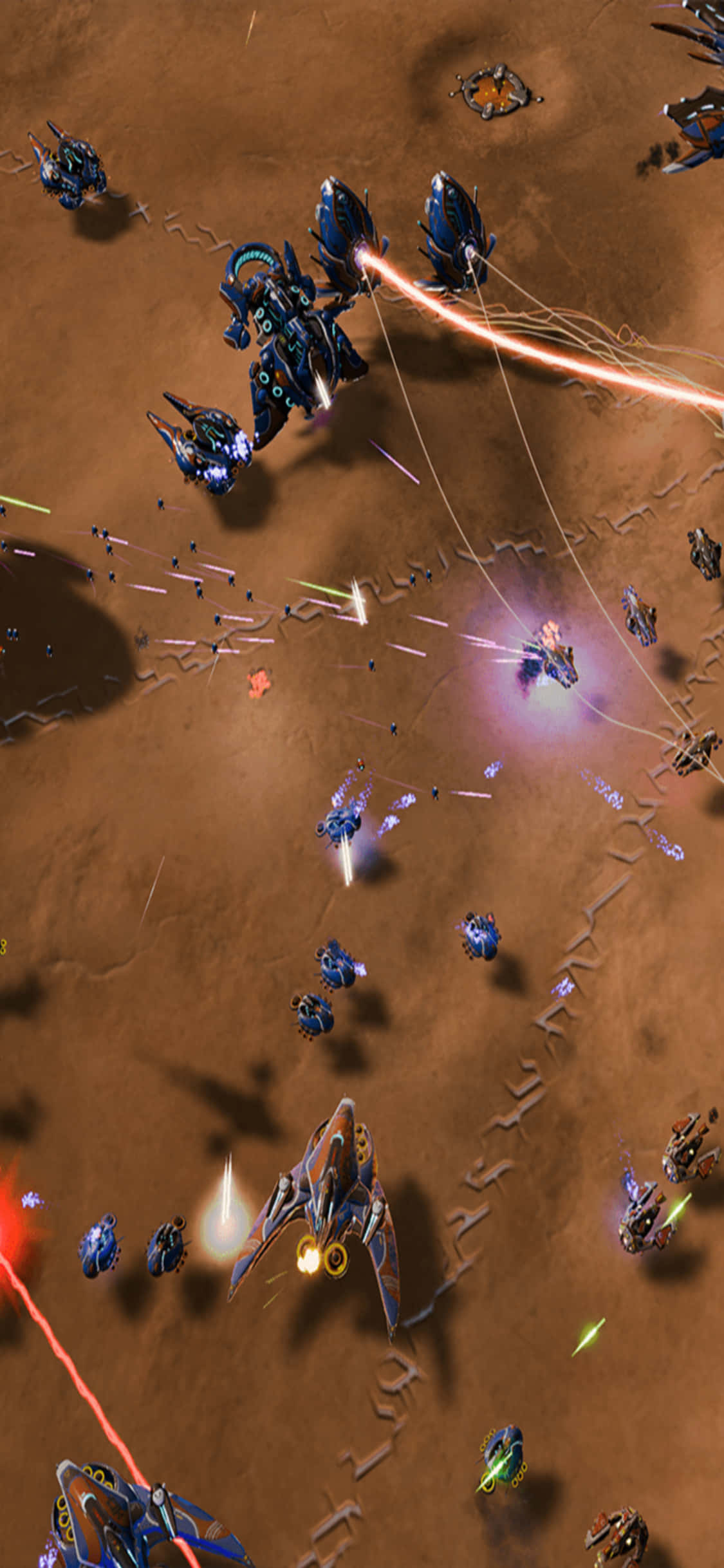 iPhone X'ten yakalanan Ashes of the Singularity'deki manzaranın manzaralı bir görüntüsü. Duvar Kağıdı