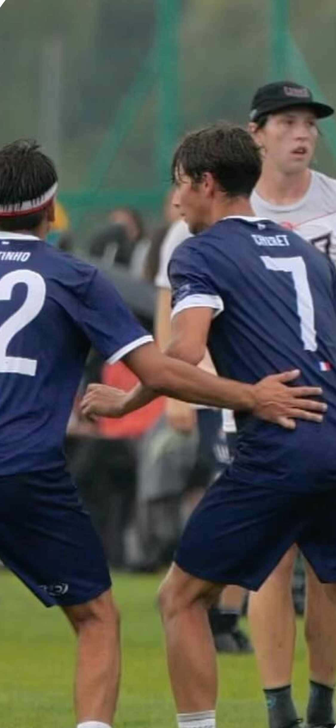 iPhone X Ultimate Frisbee Arka Planı Mavi Üniformalar Duvar Kağıdı