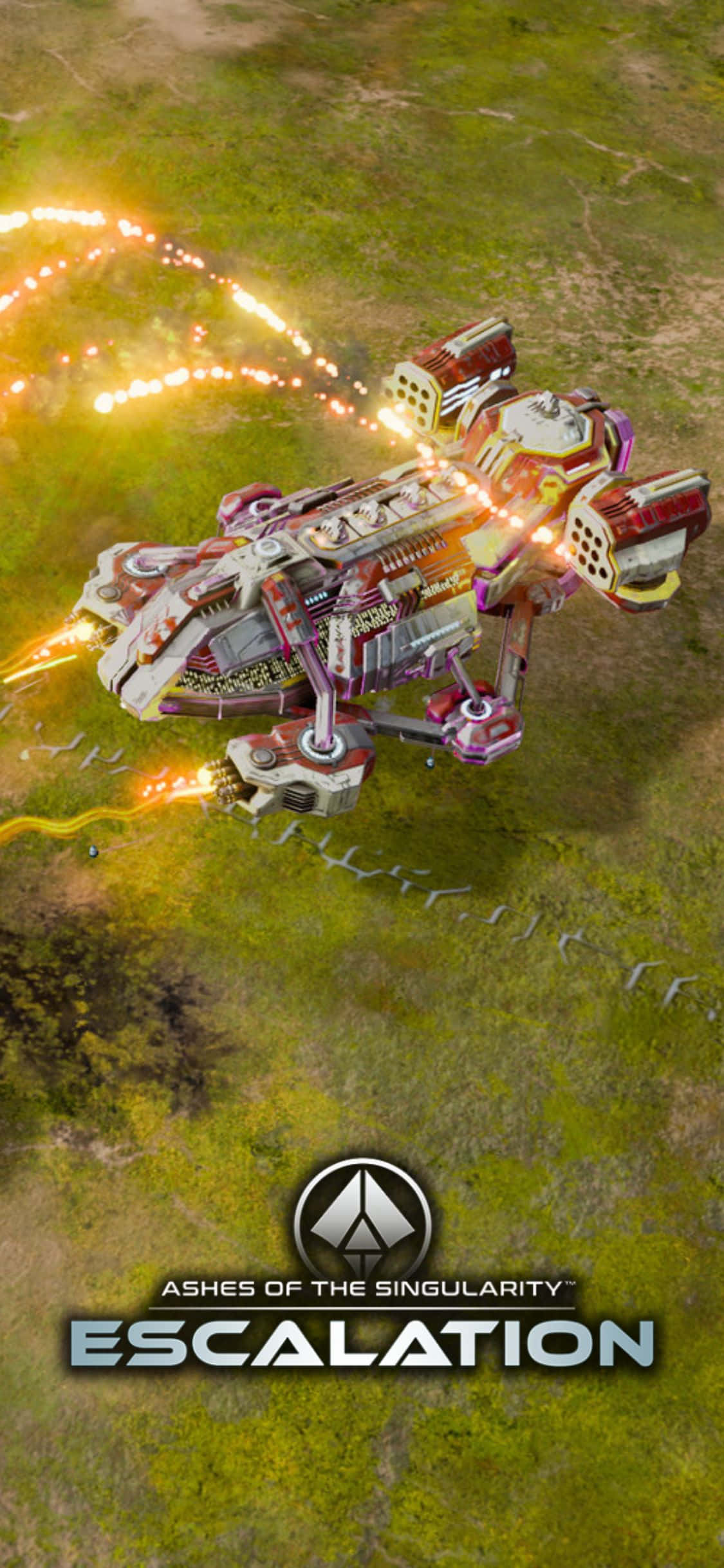 iPhone X ve Ashes Of The Singularity Escalation ile aksiyon dolu bir oyun deneyiminin tadını çıkar. Duvar Kağıdı