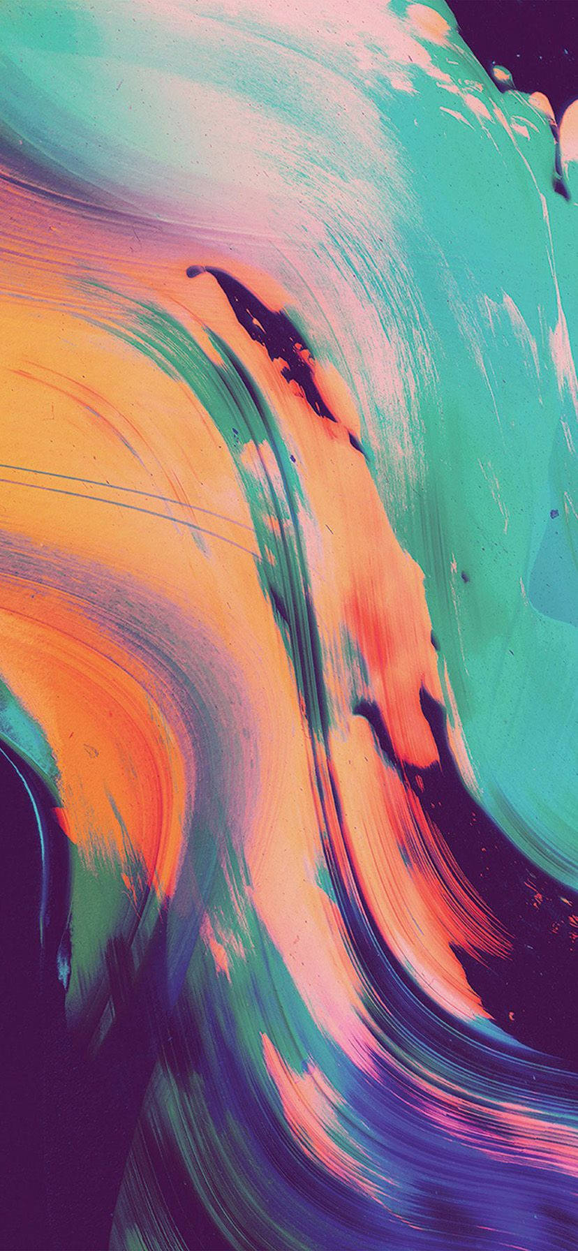 iPhone XR'da Renkli Soyut Sanat Eseri Duvar Kağıdı