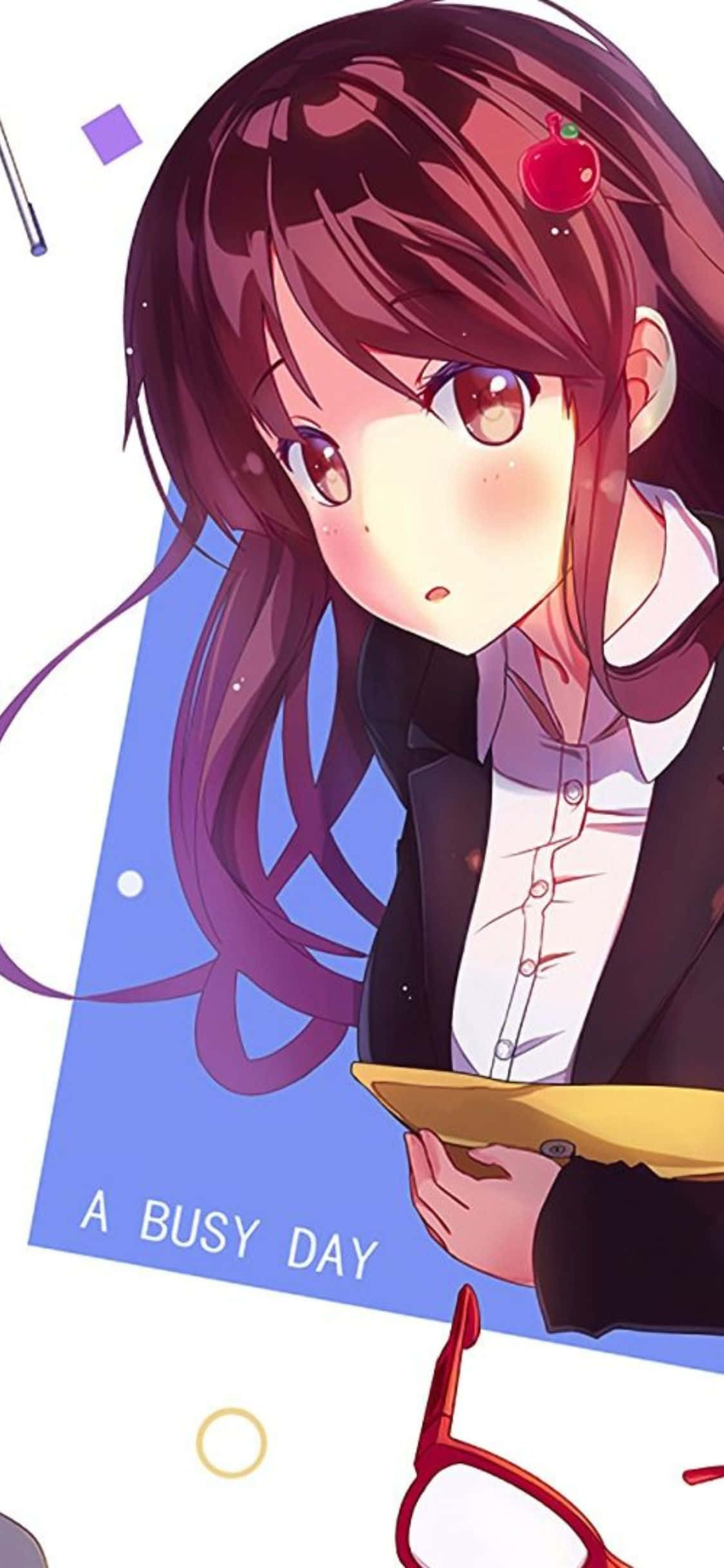 iPhone XS Anime Ofis Kızı Duvar Kağıdı