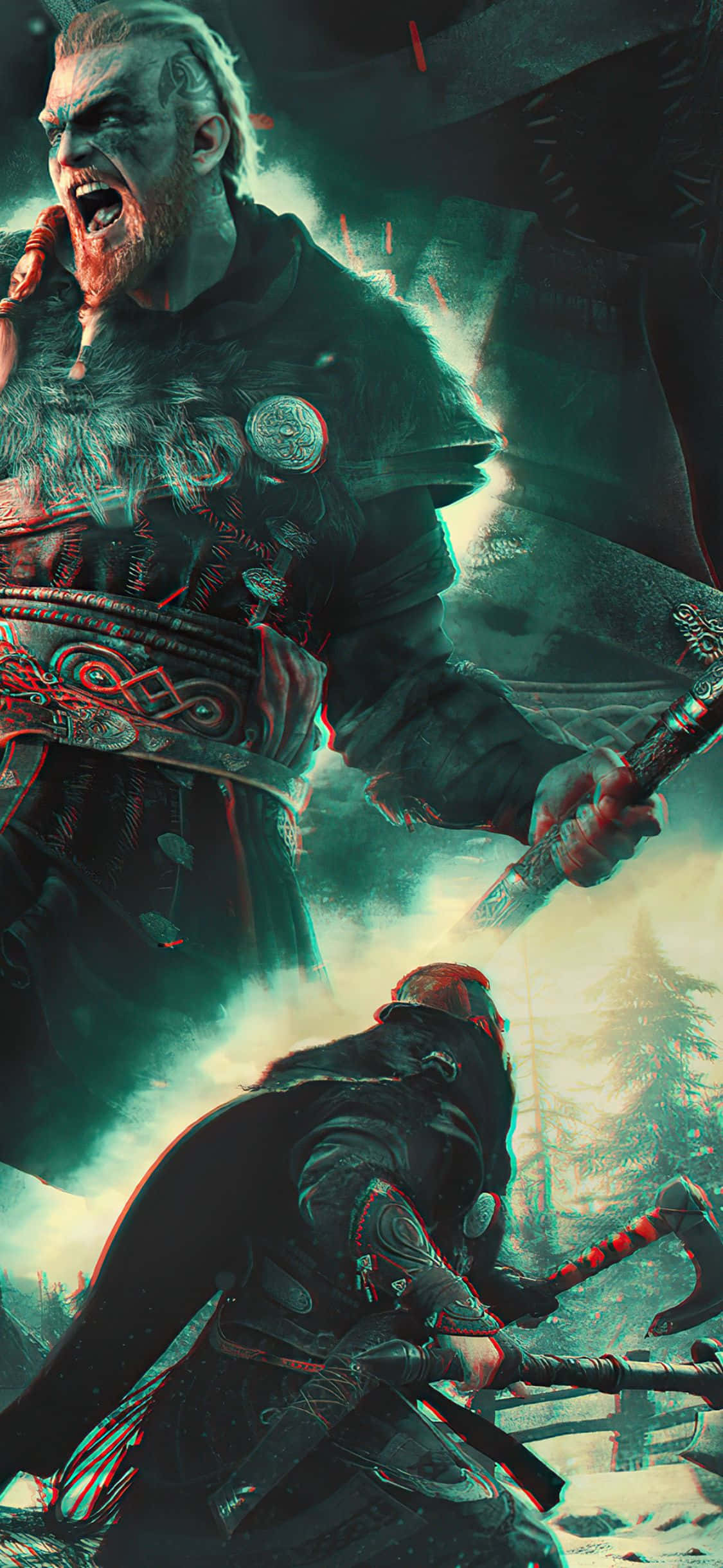 iPhone XS Assassin's Creed Valhalla Eivor Çılgınlık Yapıyor Arka Planı Duvar Kağıdı