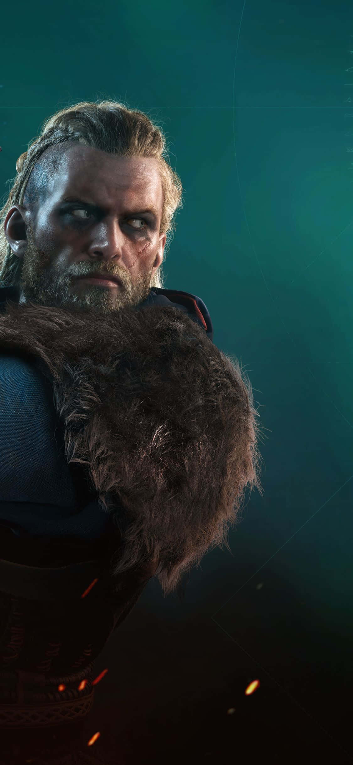 iPhone XS Assassin's Creed Valhalla Eivor'un Yüzü Arka Plan Duvar Kağıdı