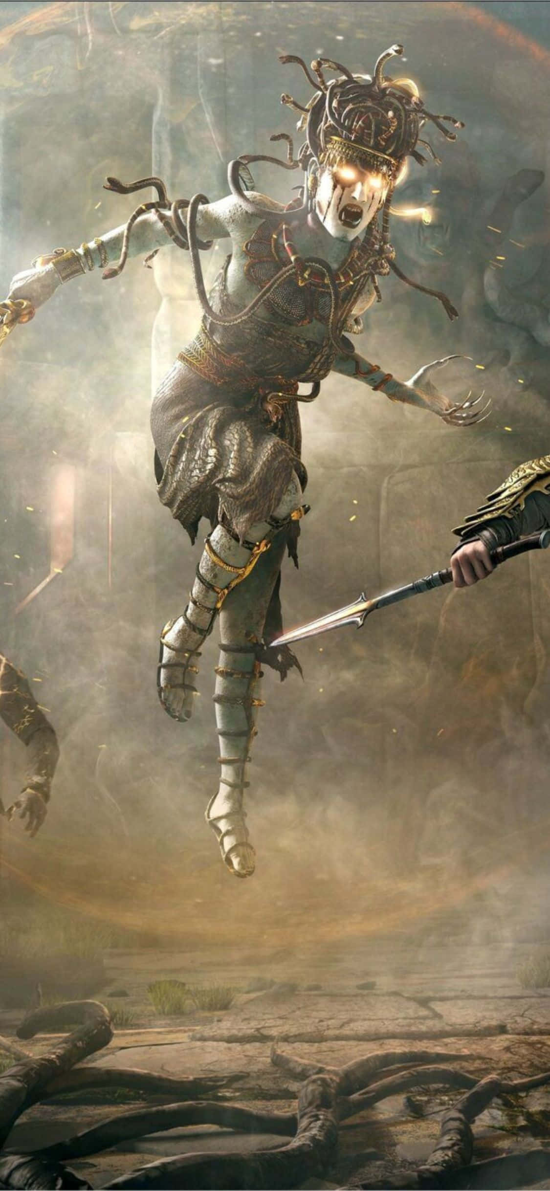 iPhone Xs Assassin's Creed Valhalla Medusa Arka Planı Duvar Kağıdı