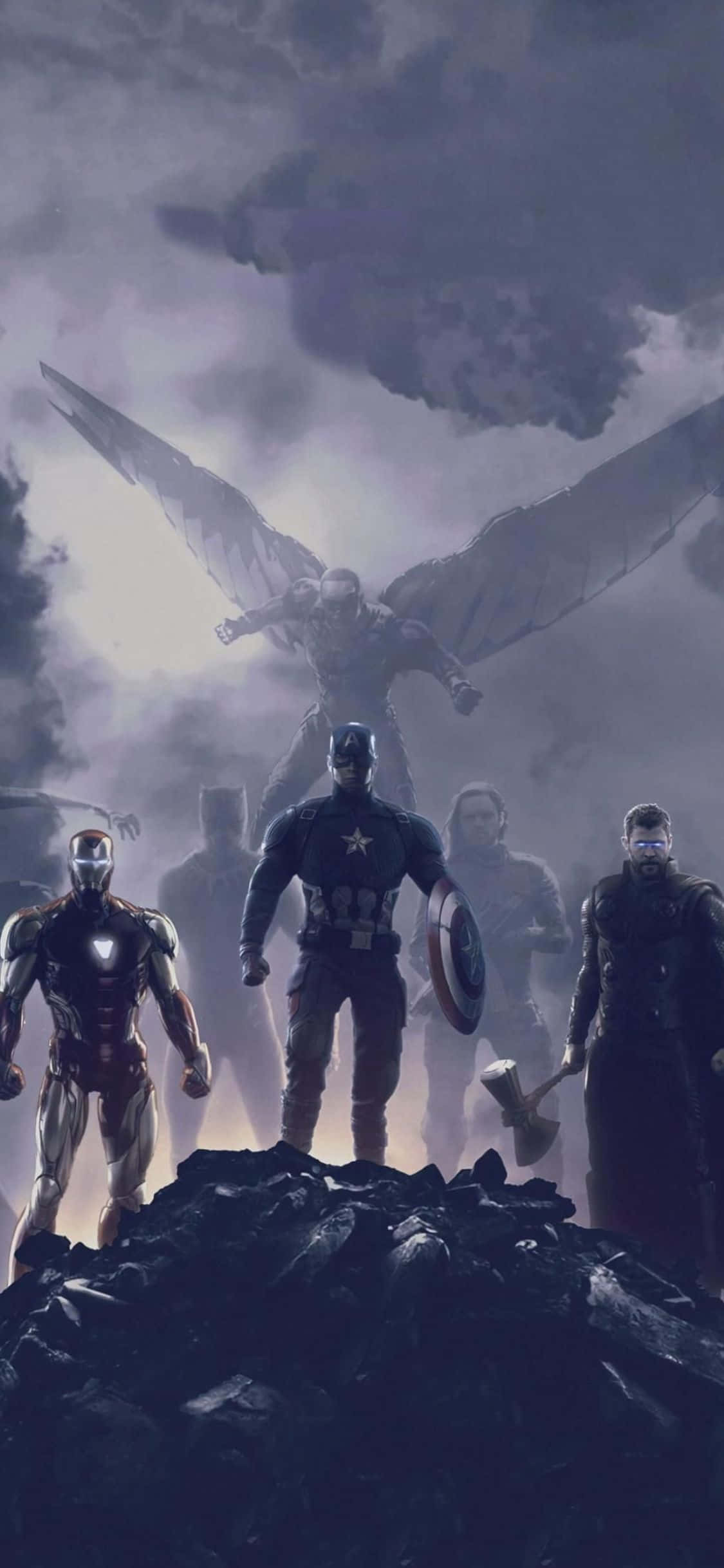 iPhone XS Avengers Endgame Film Sahnesi Arka Planı Duvar Kağıdı