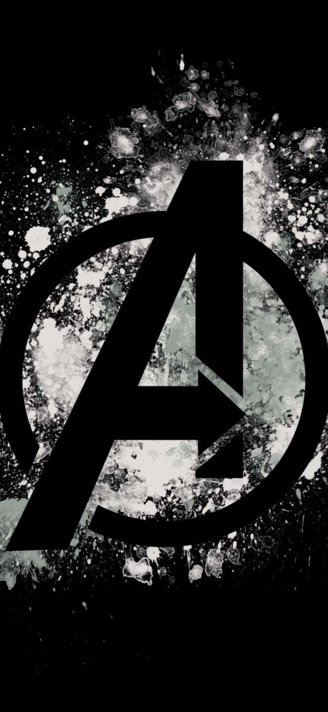 iPhone XS Avengers Logosu Soyut Duvar Kağıdı