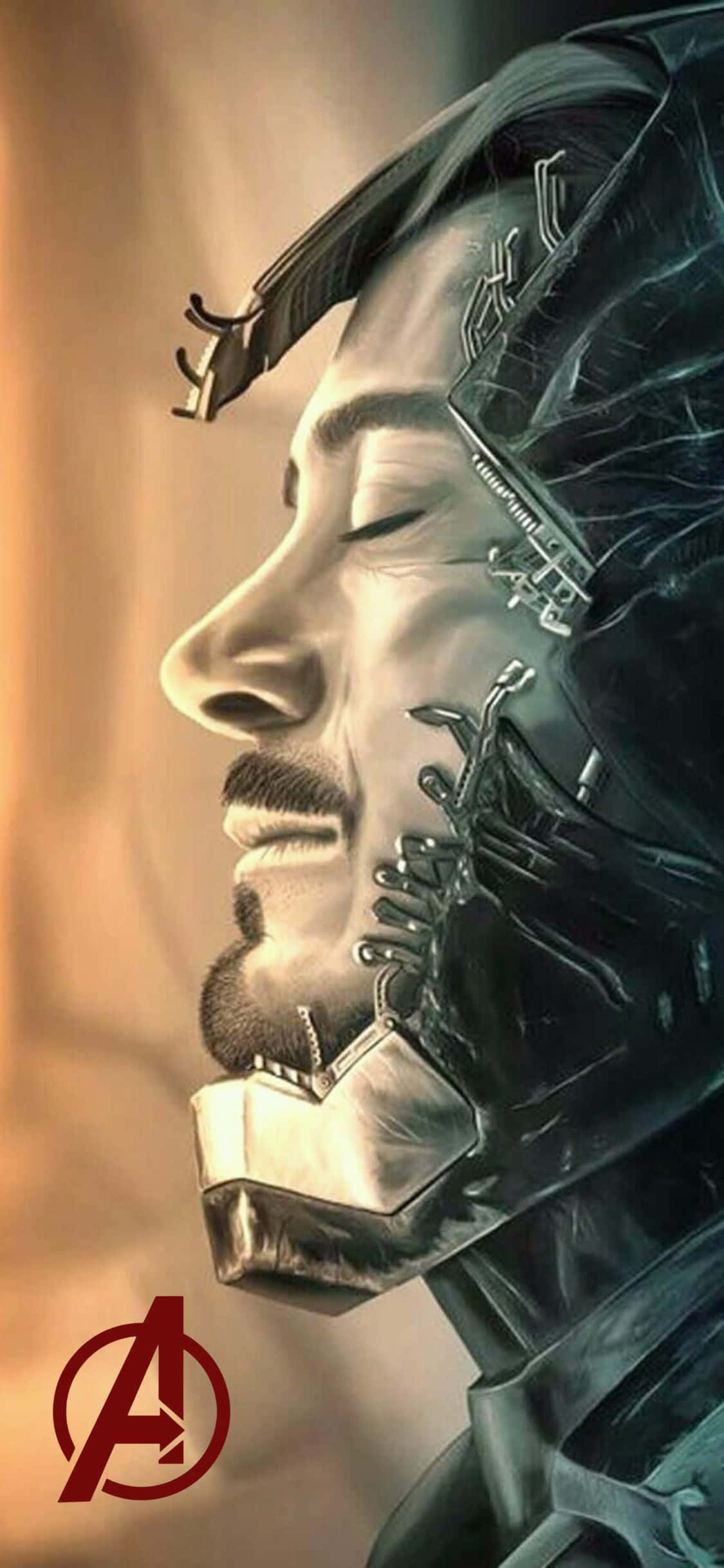 iPhone XS Avengers Tony Stark Dinleniyor Arka Planı Duvar Kağıdı