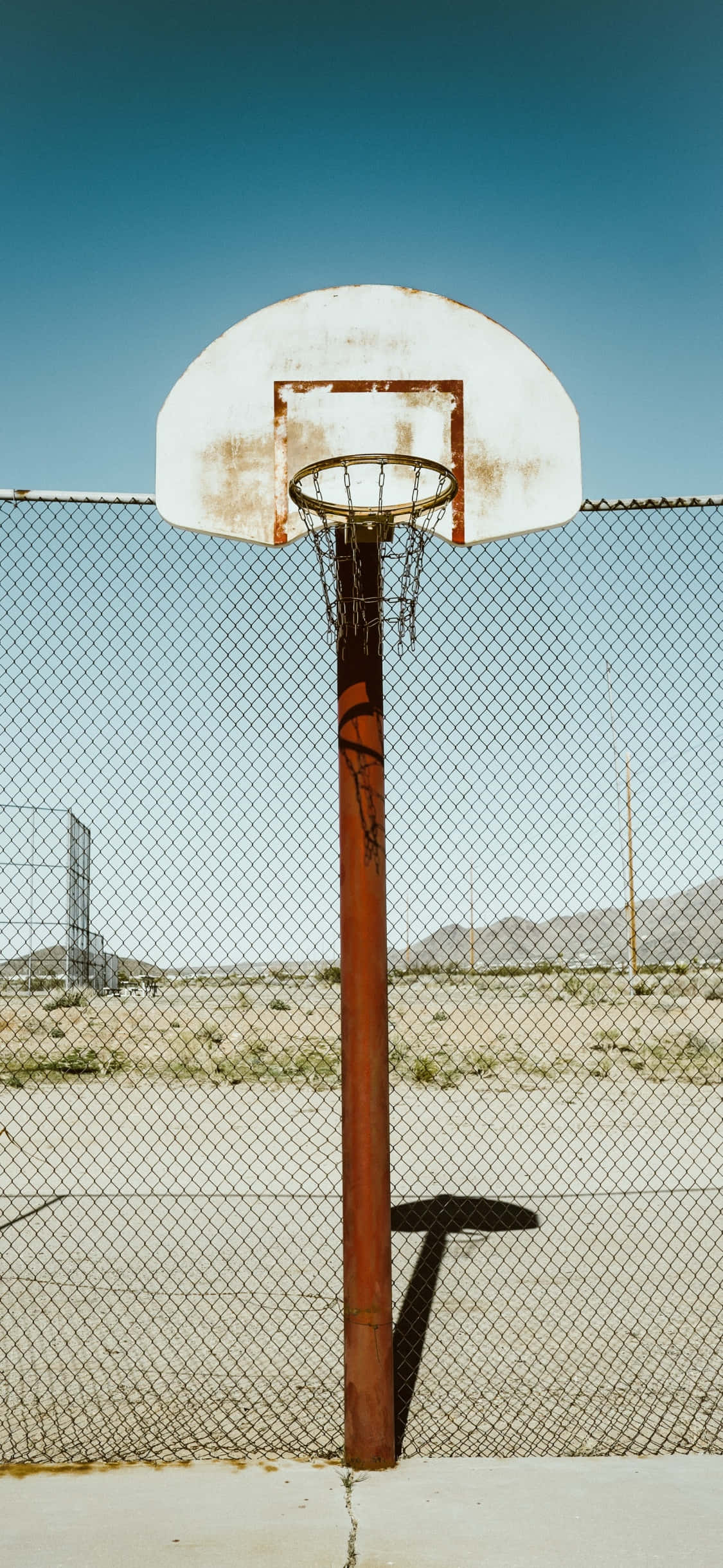 iPhone Xs Basketbol Eski Sahası Arkaplanı Duvar Kağıdı
