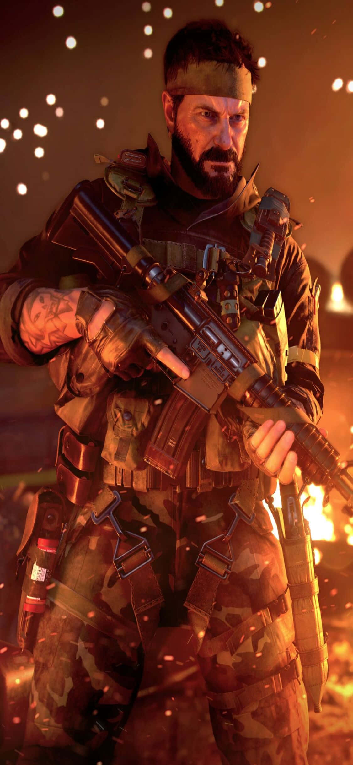 iPhone XS Call Of Duty Black Ops Cold War Woods Ateş Duvar Kağıdı