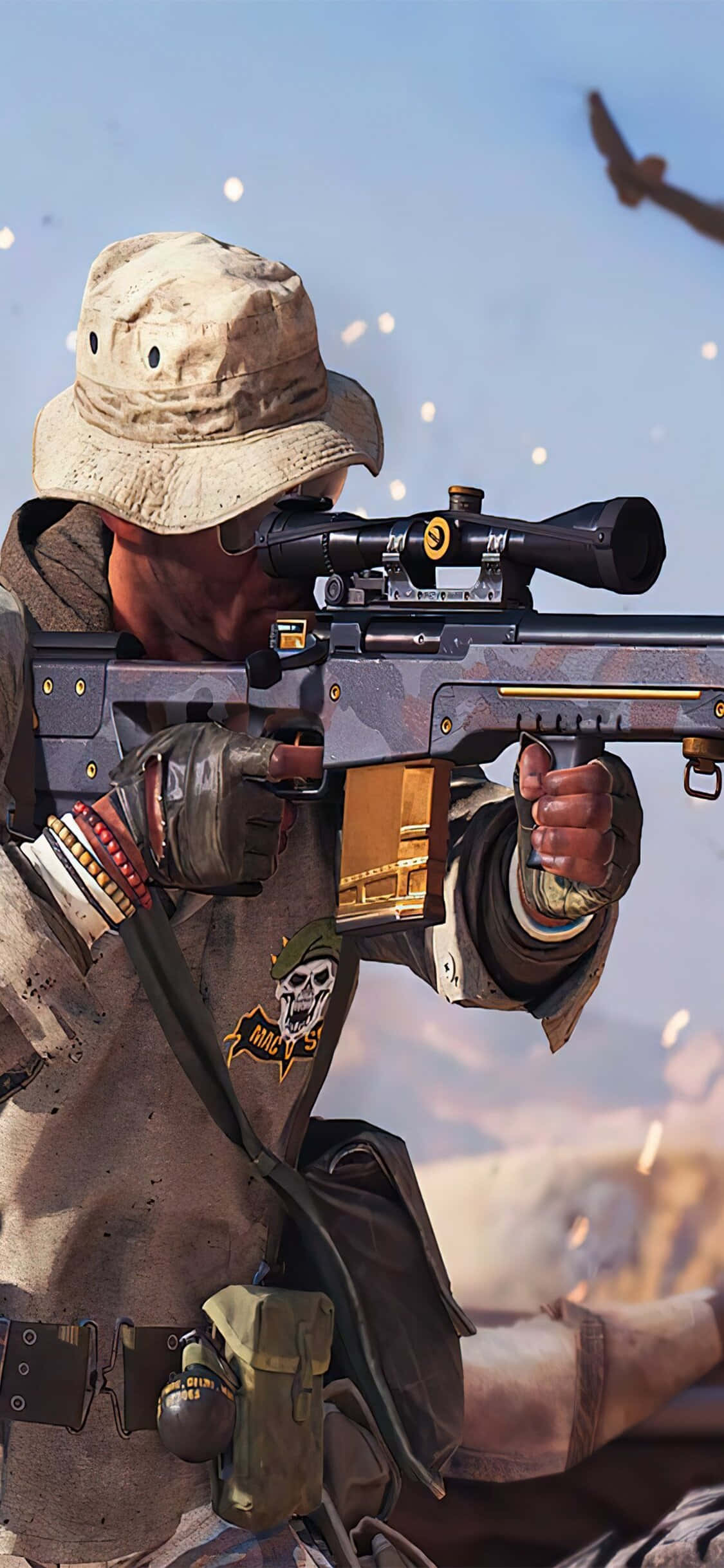 iPhone XS Call Of Duty Black Ops Cold War Nişancı Tüfeği Arkaplan Duvar Kağıdı