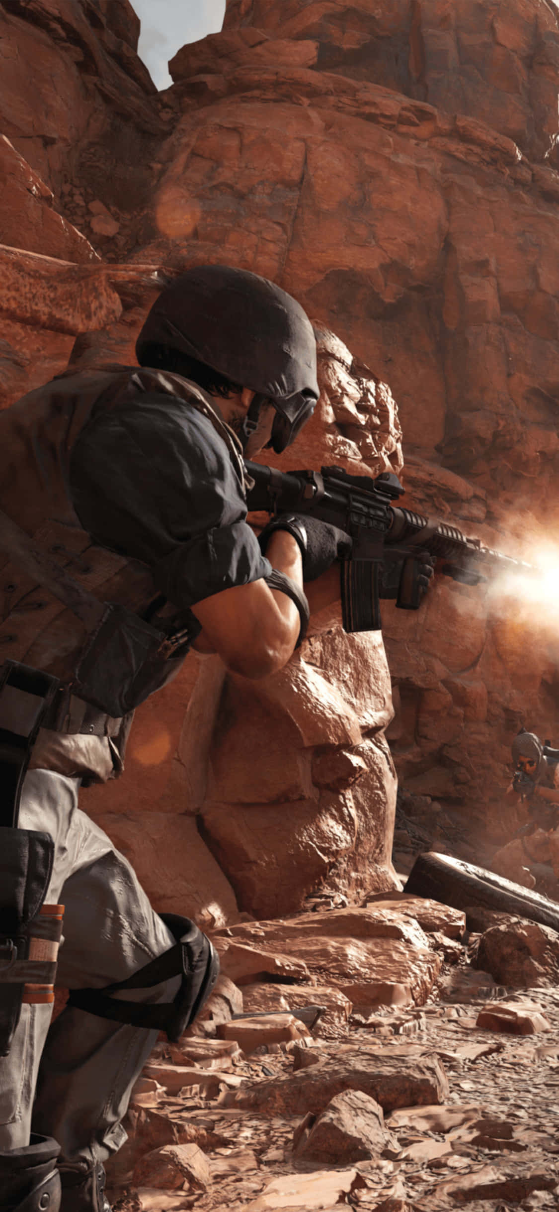 iPhone XS Call of Duty Black Ops Cold War Çöl Arka Planı Duvar Kağıdı