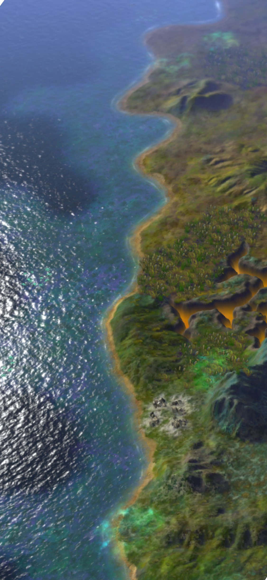 iPhone XS Civilization Beyond Earth Harita Arka Planı Duvar Kağıdı